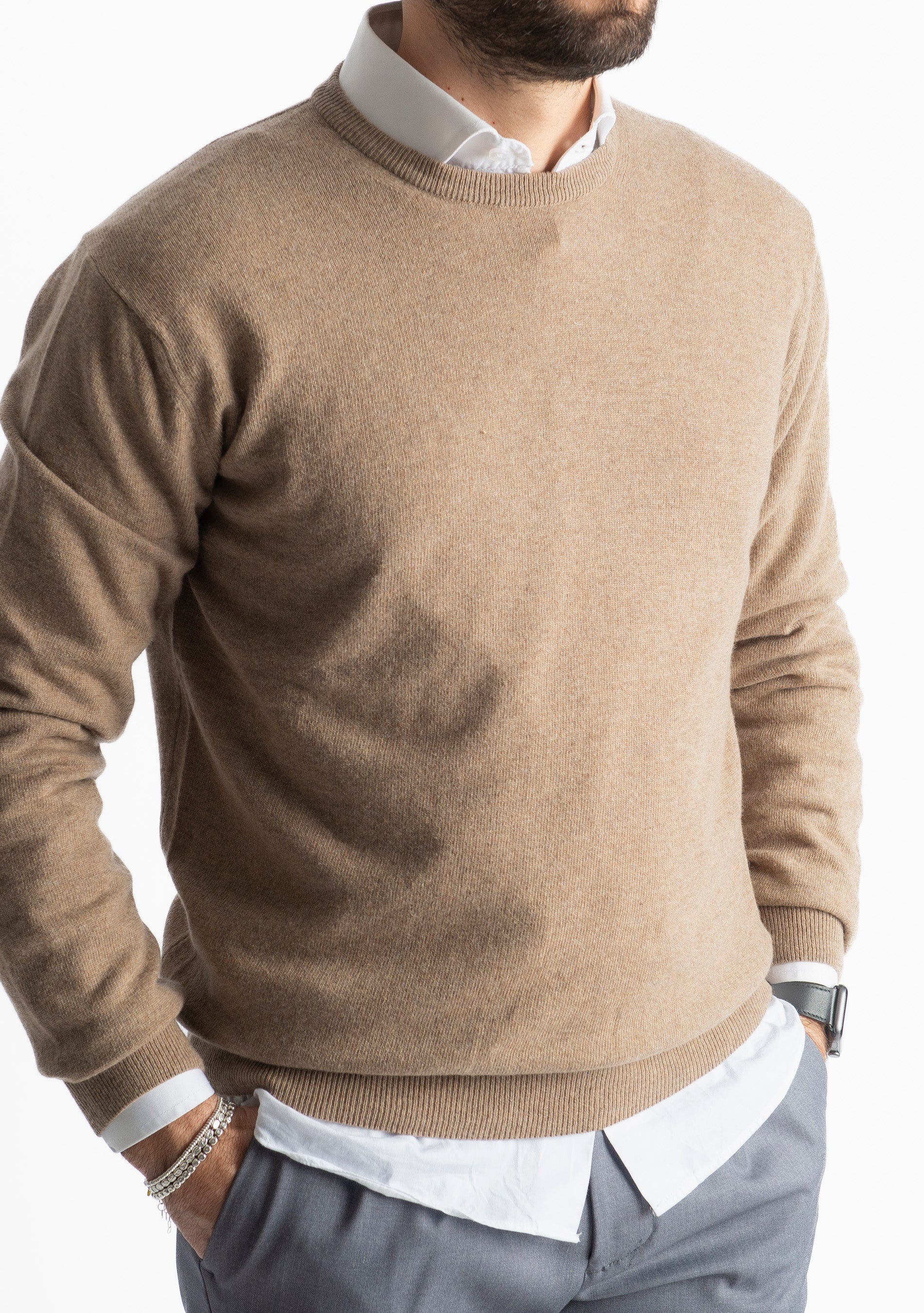 Maglioncino Misto Cashmere Beige