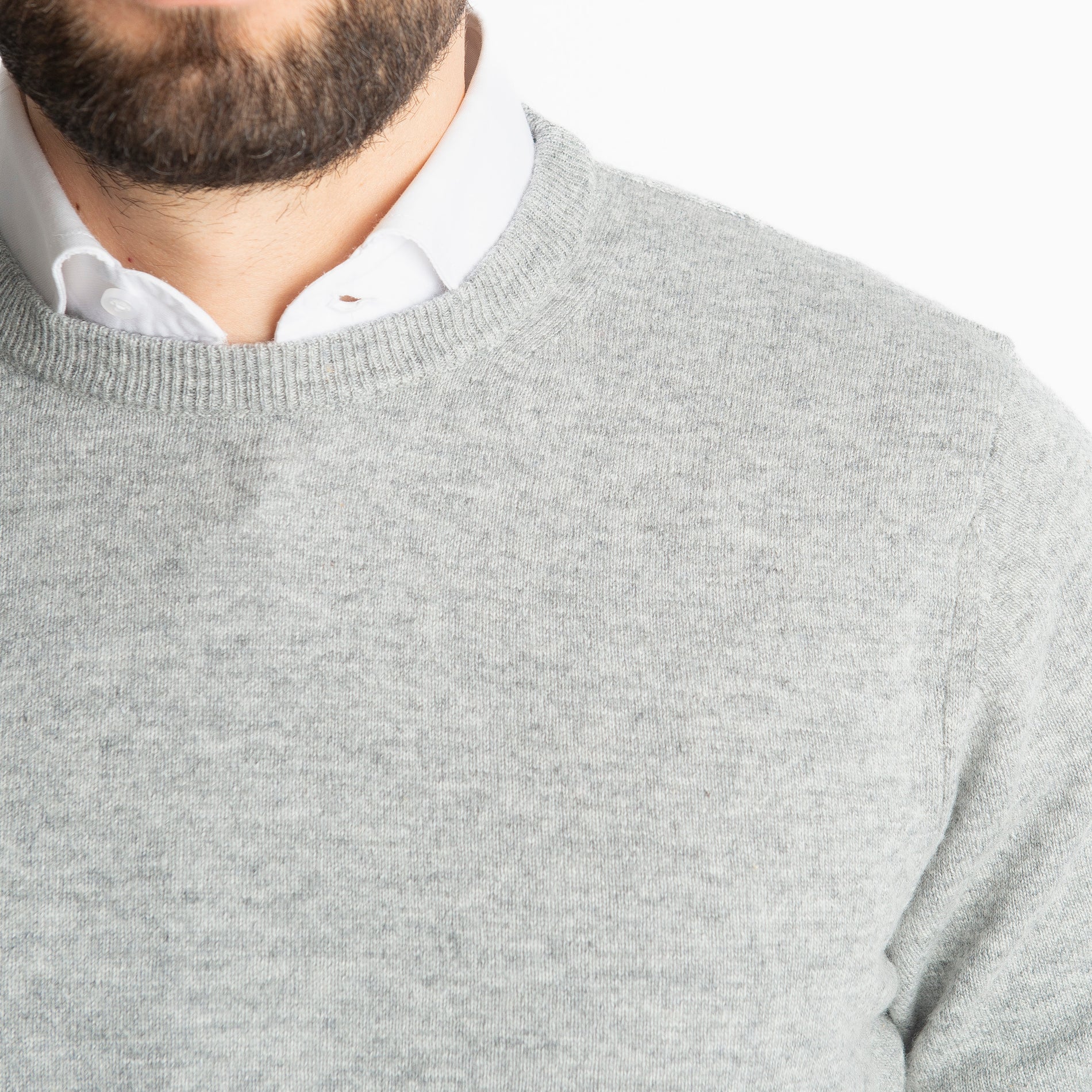 Maglioncino Misto Cashmere Grigio