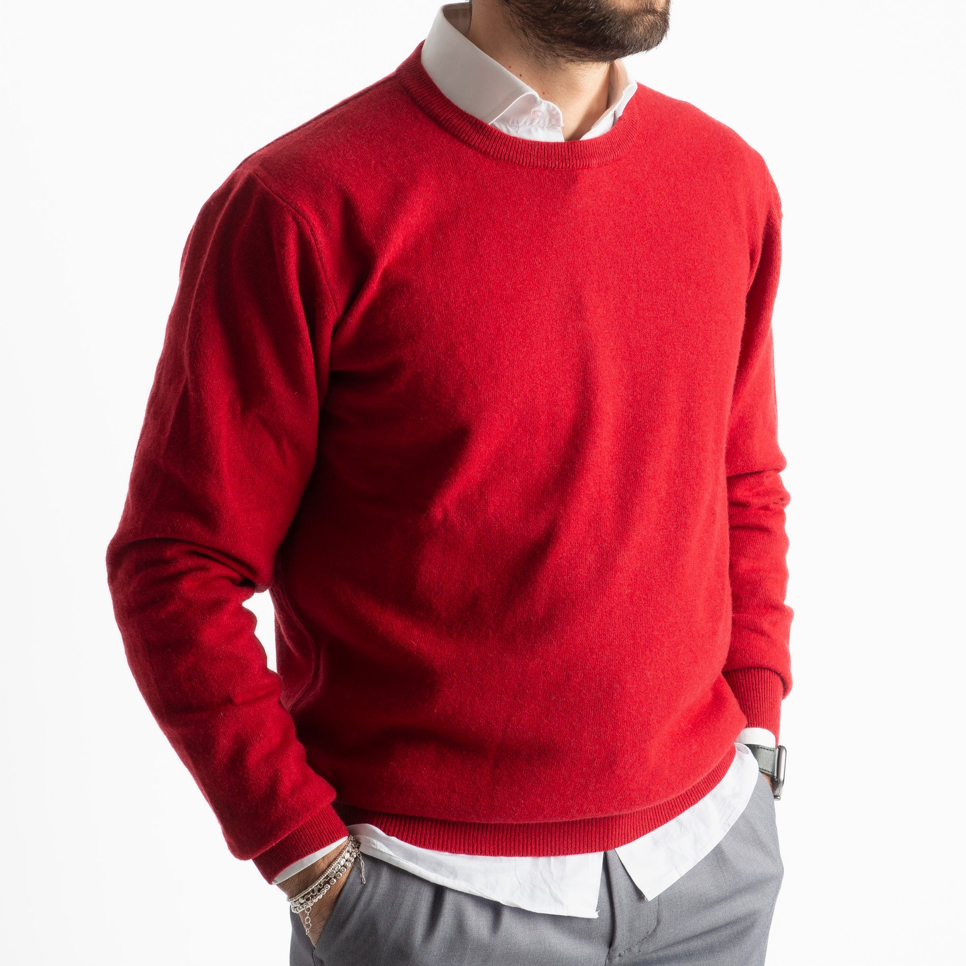 Maglioncino Misto Cashmere Rosso