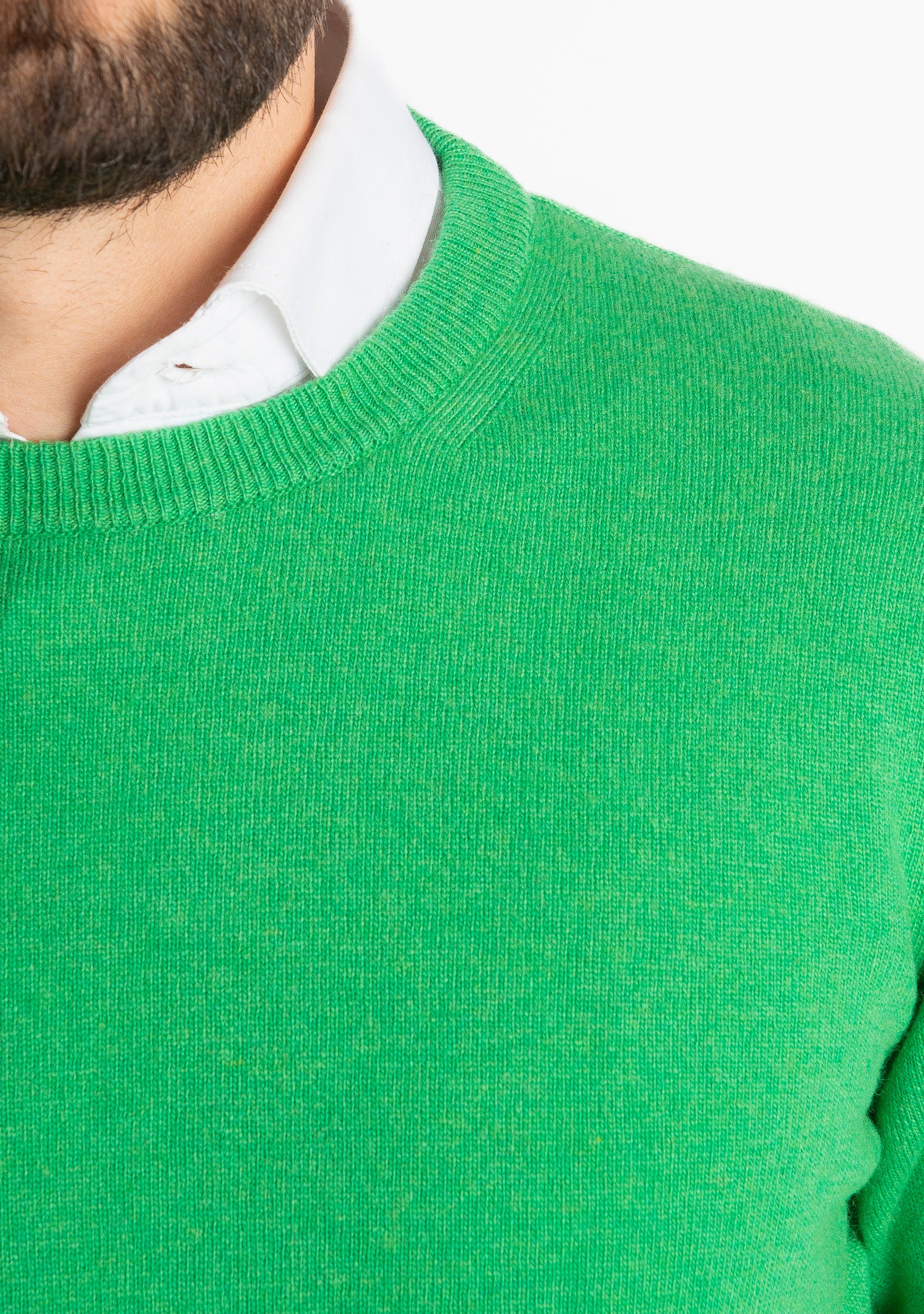 Maglioncino Misto Cashmere Verde Mela