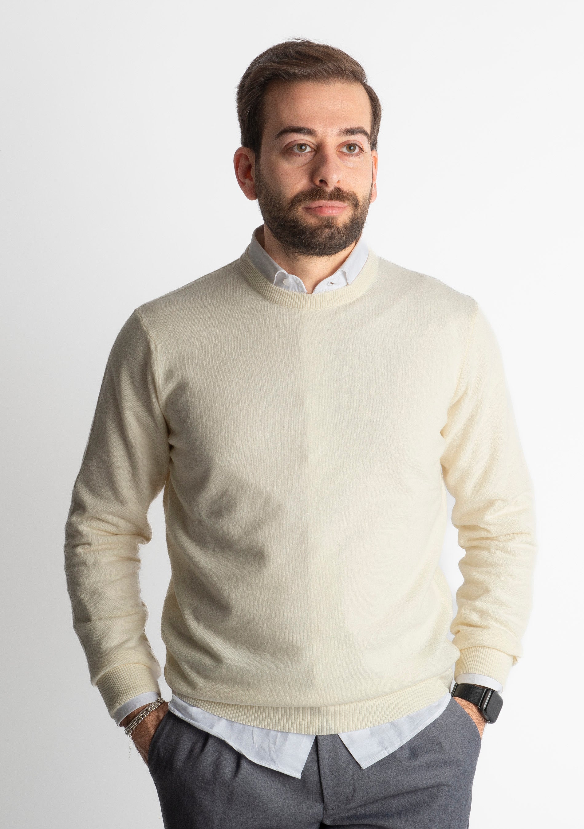 Maglioncino Misto Cashmere Panna