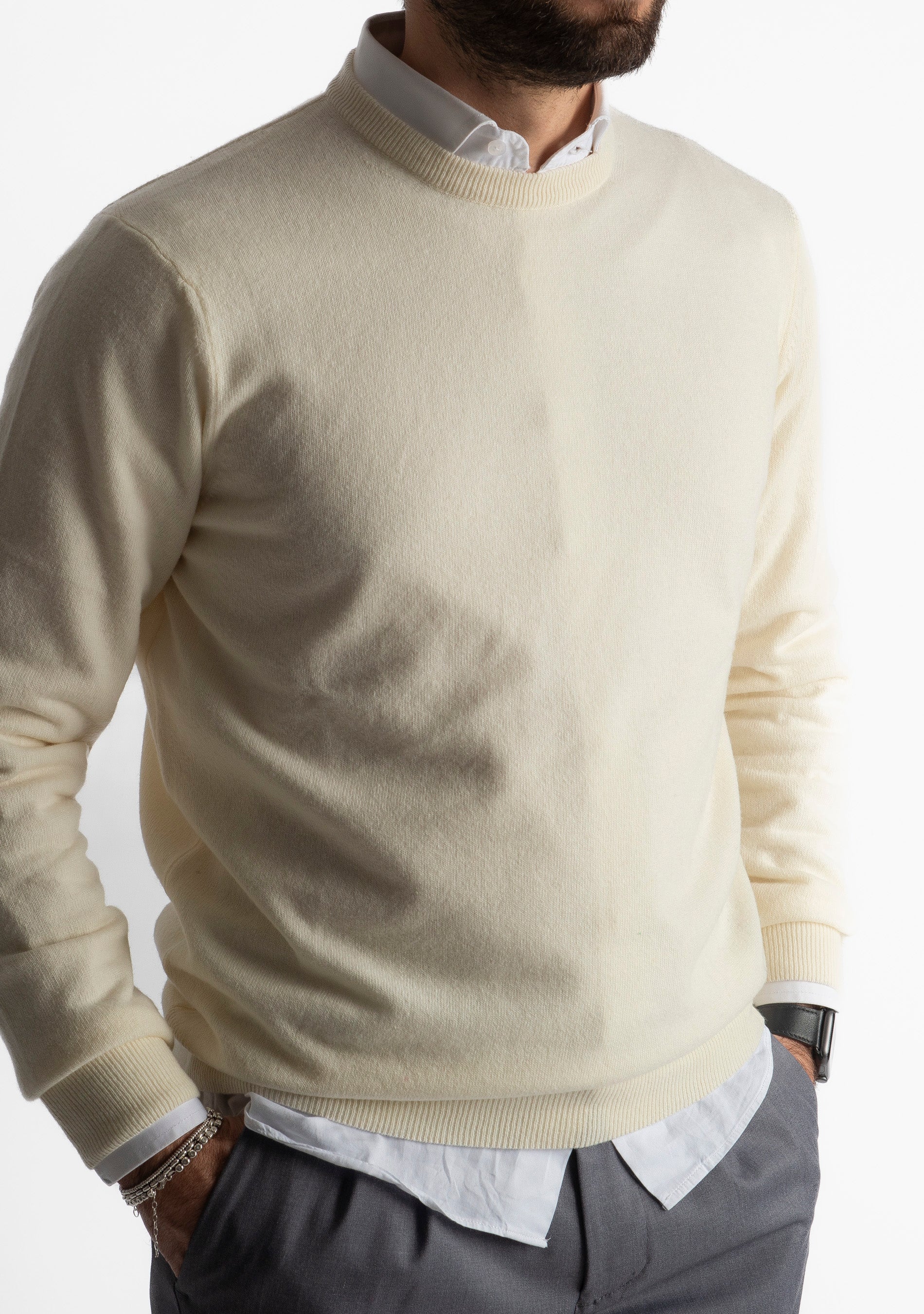 Maglioncino Misto Cashmere Panna