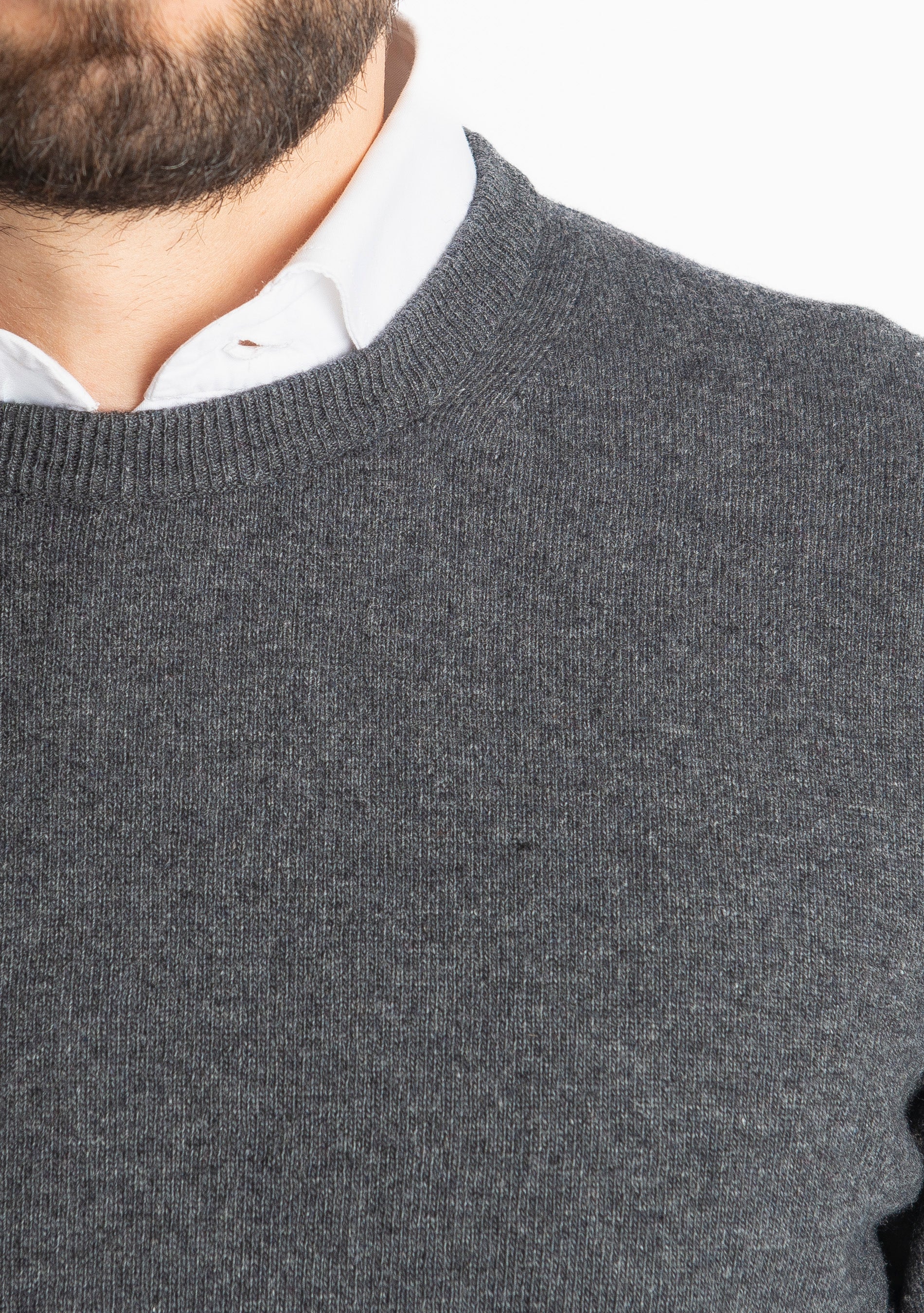 Maglioncino Misto Cashmere Grigio Antracite