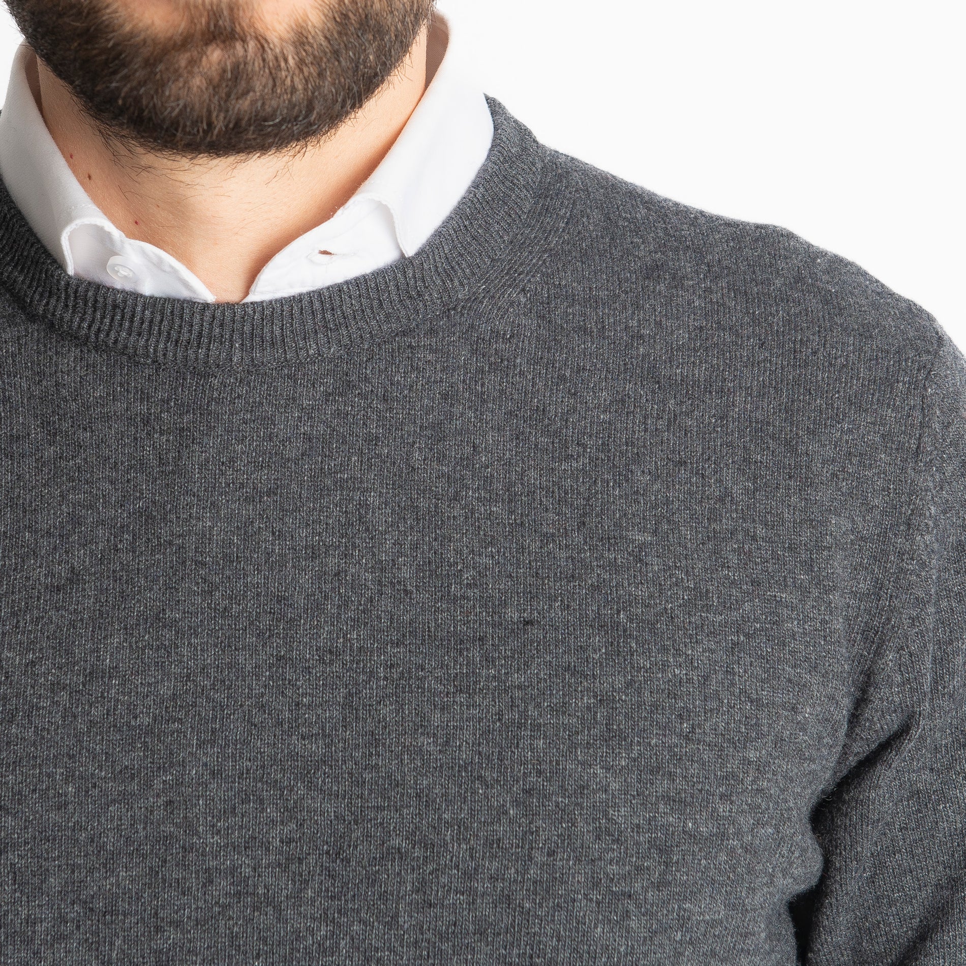 Maglioncino Misto Cashmere Grigio Antracite