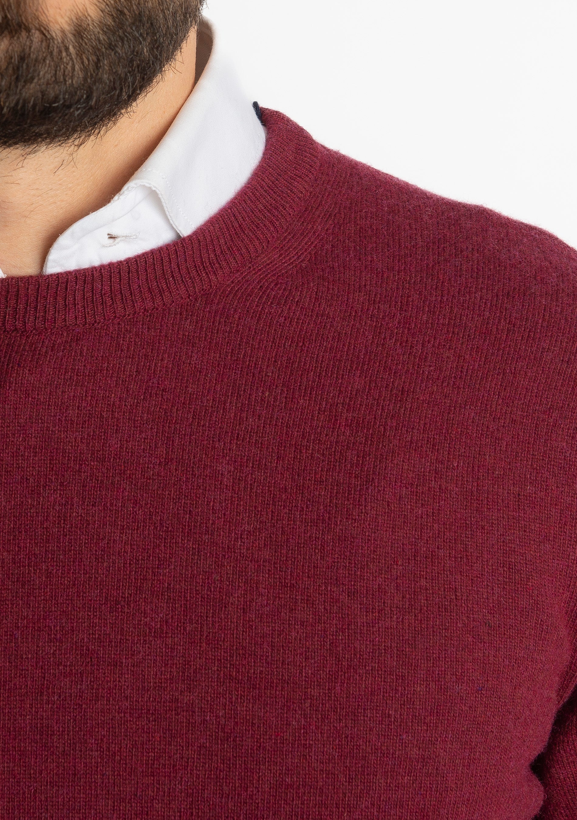 Maglioncino Misto Cashmere Bordeaux