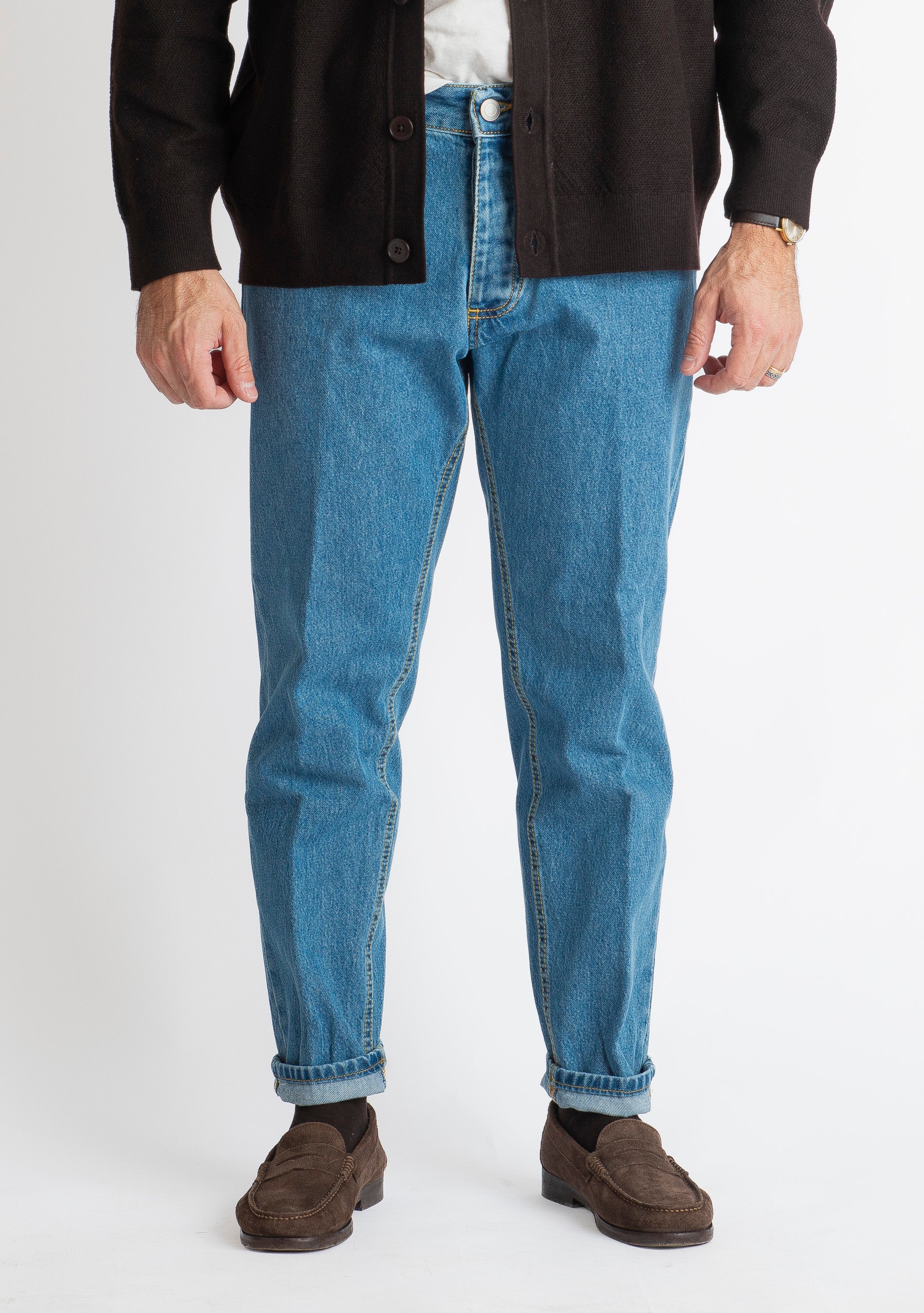 Jeans Straight Fit Blu Heritage 2.0 - Cotone Mercerizzato