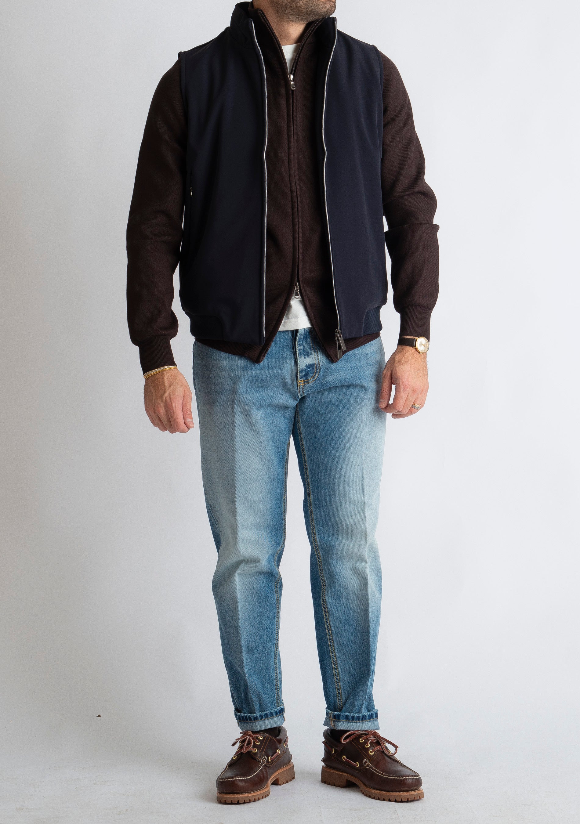 Cardigan con Zip Testa di Moro