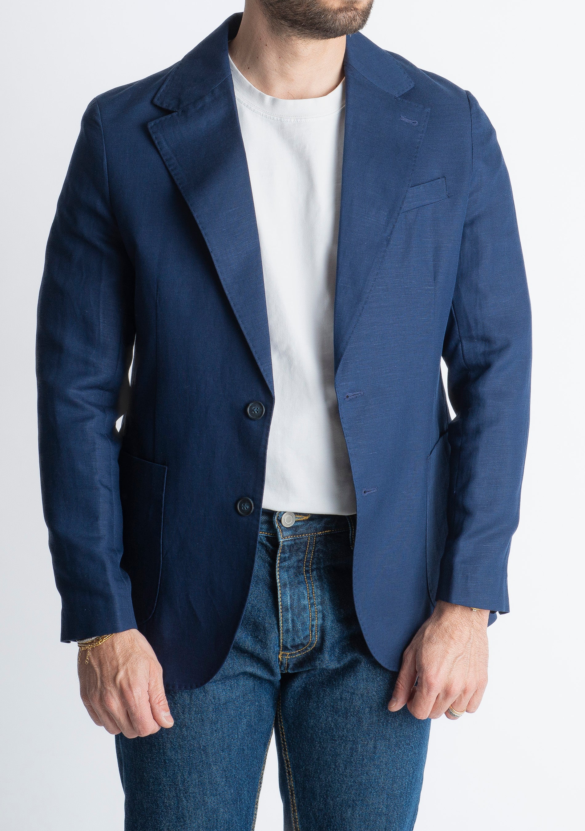 Giacca Atrani in Lino Blu