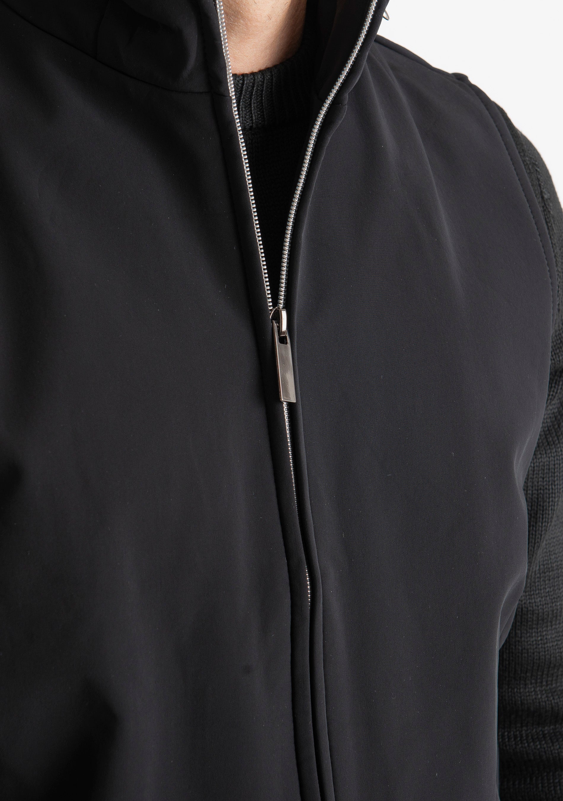 Gilet con Zip Nero