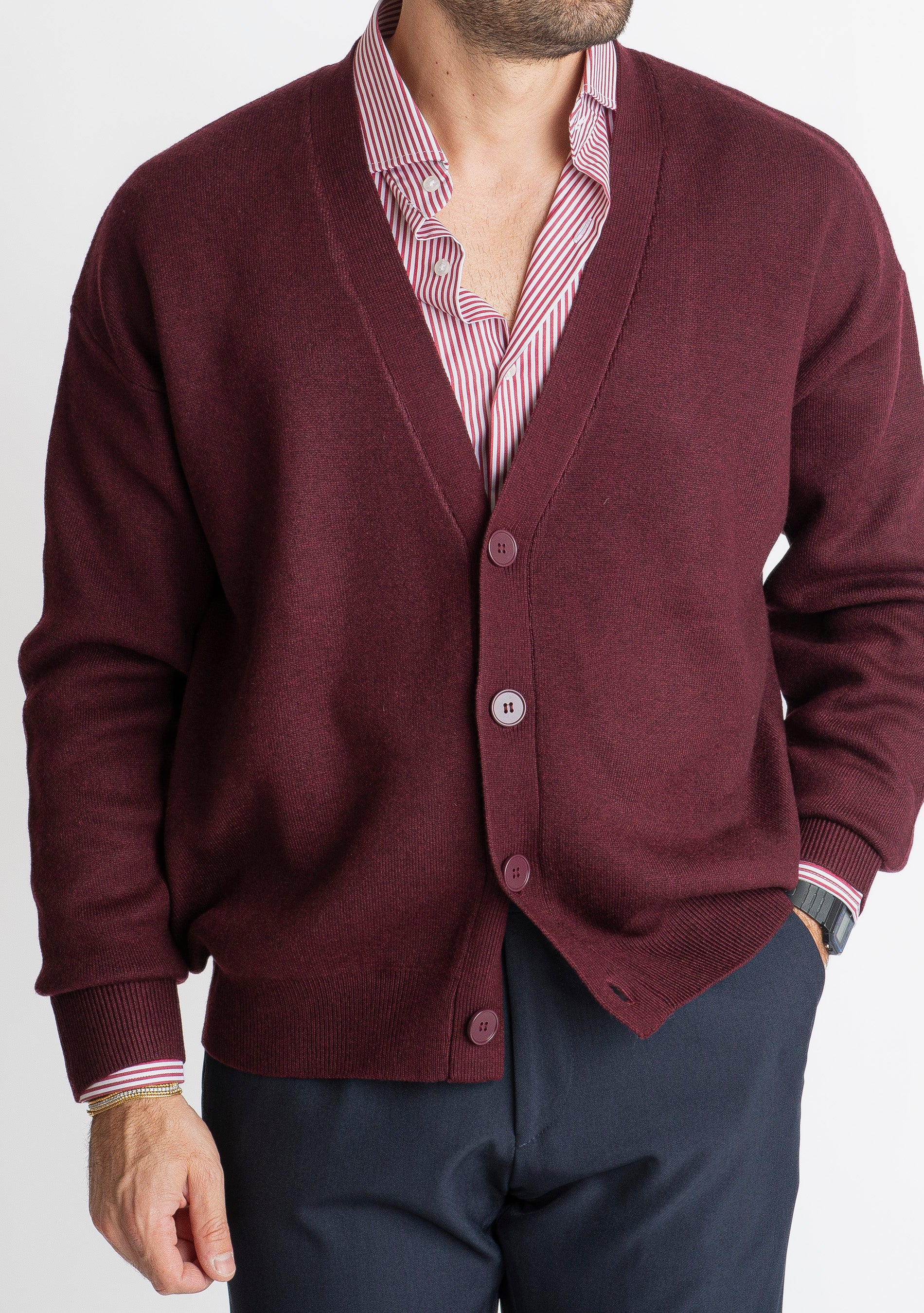 Camicia Rigata Rosso 290