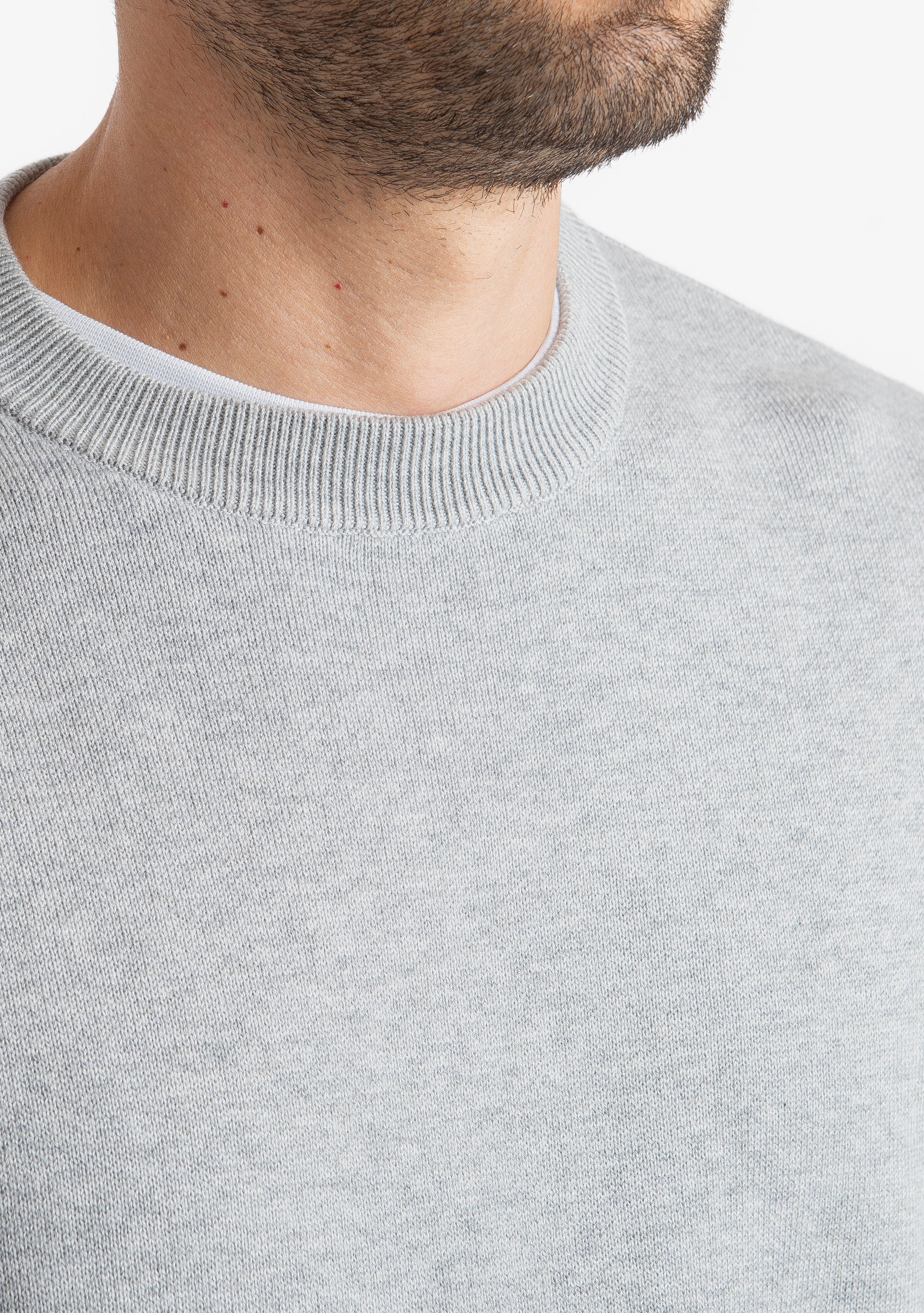 Maglione Girocollo Oversize Grigio