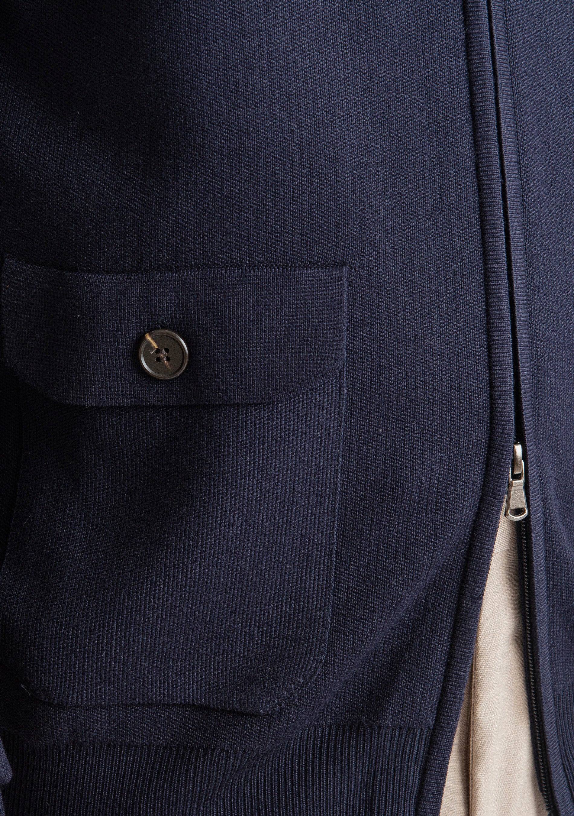 Cardigan con Zip Blu