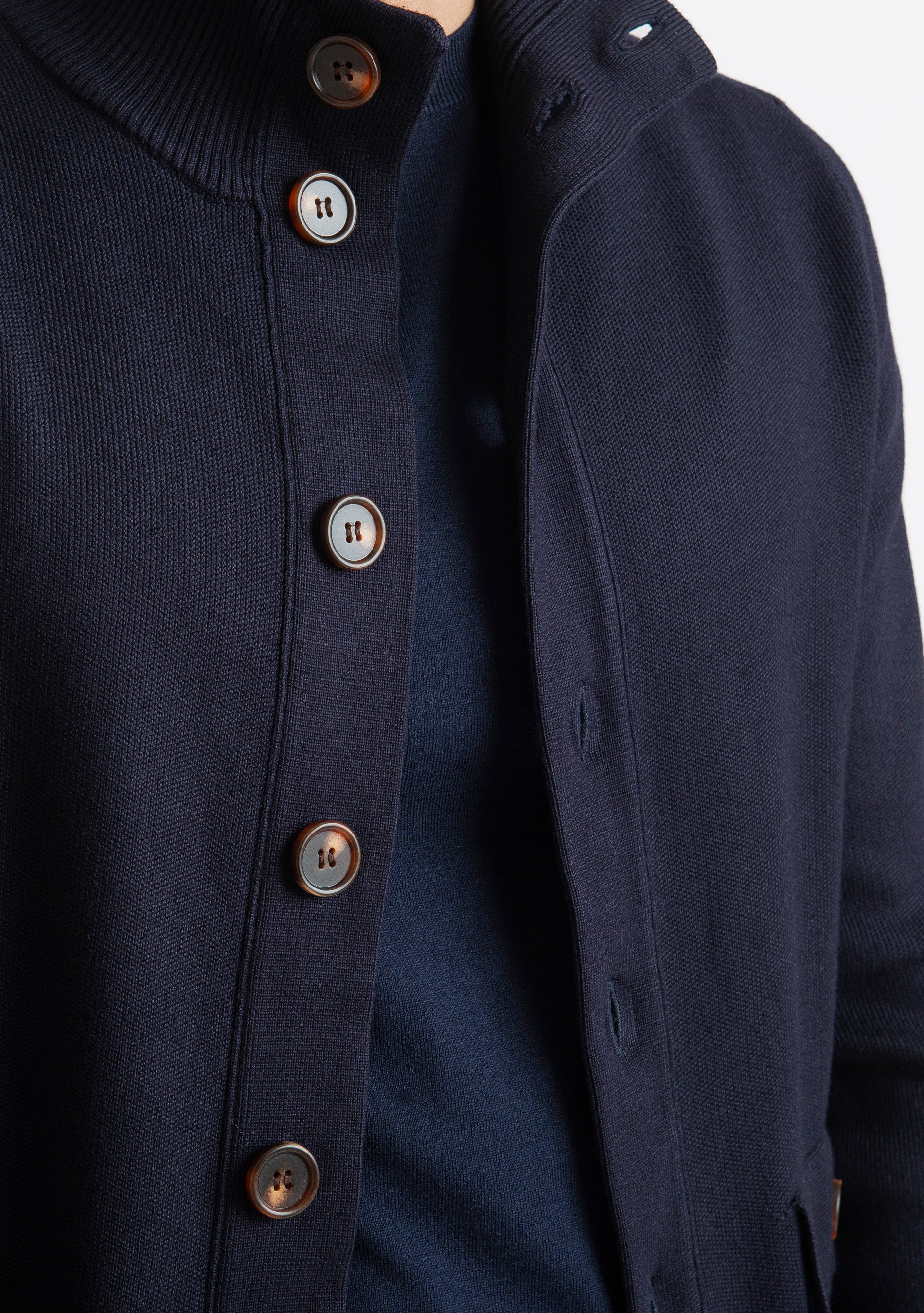 Cardigan con Bottoni Blu