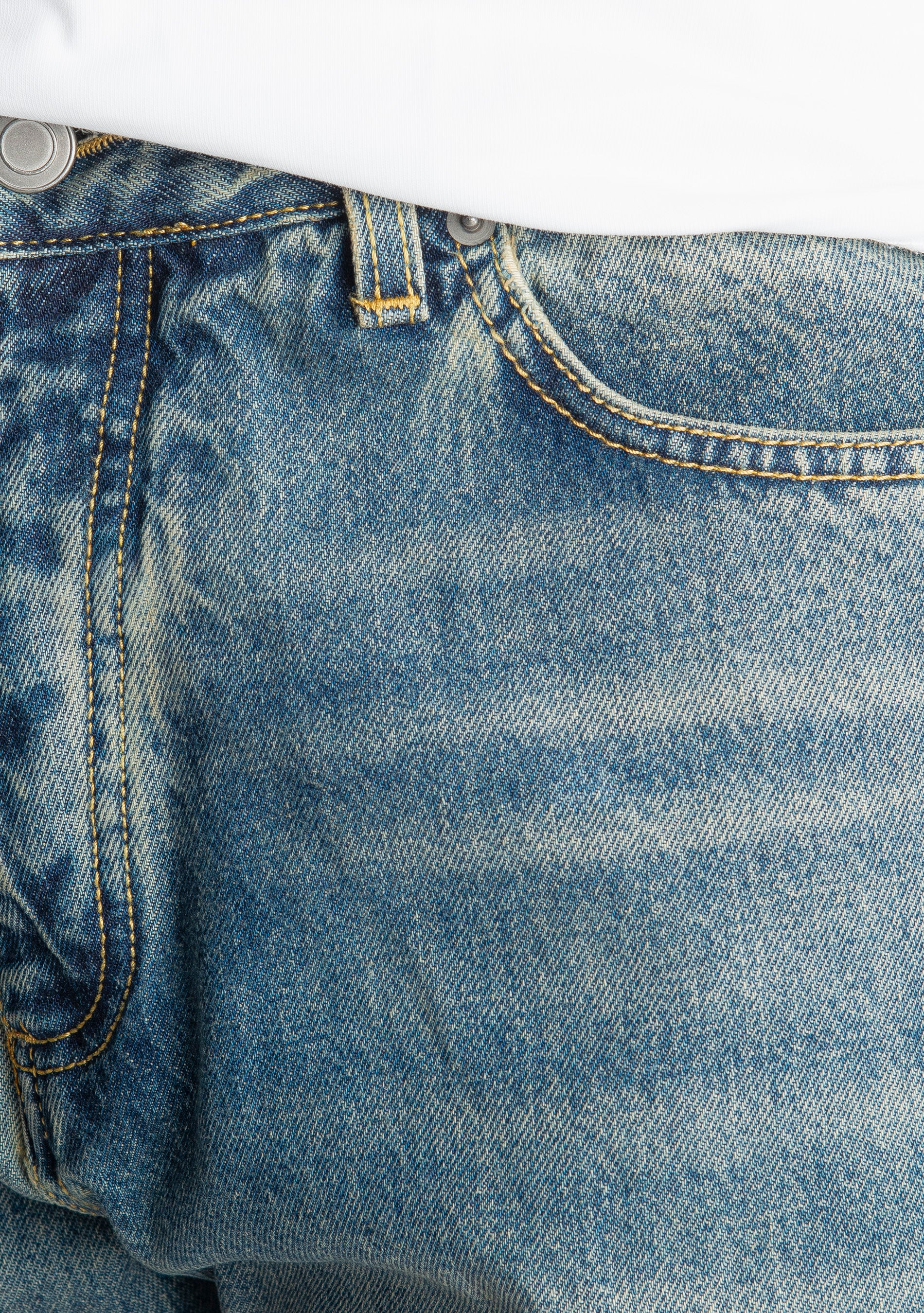 Jeans Carrot Fit Sabbiato - Cotone Mercerizzato