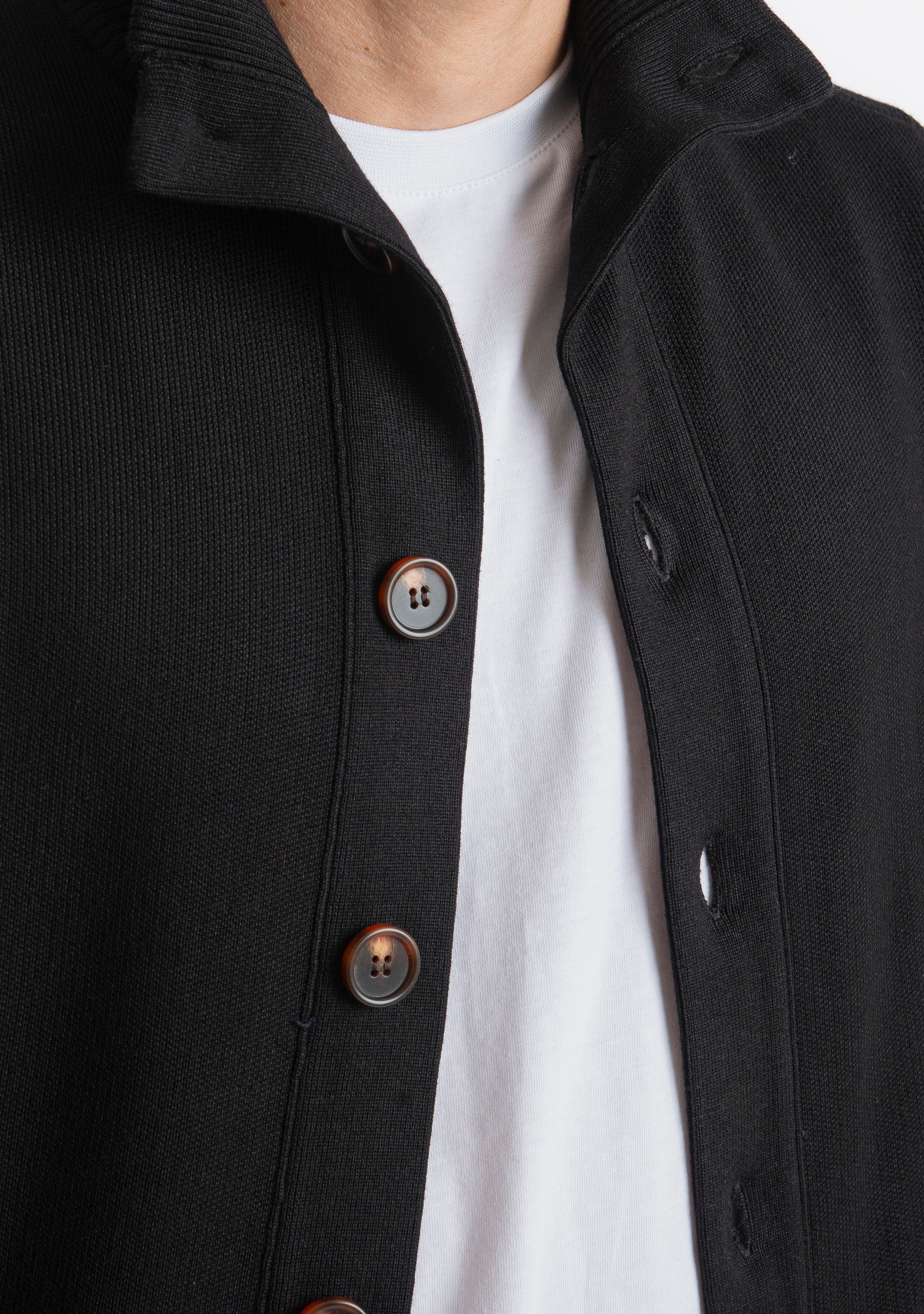 Cardigan con Bottoni Nero