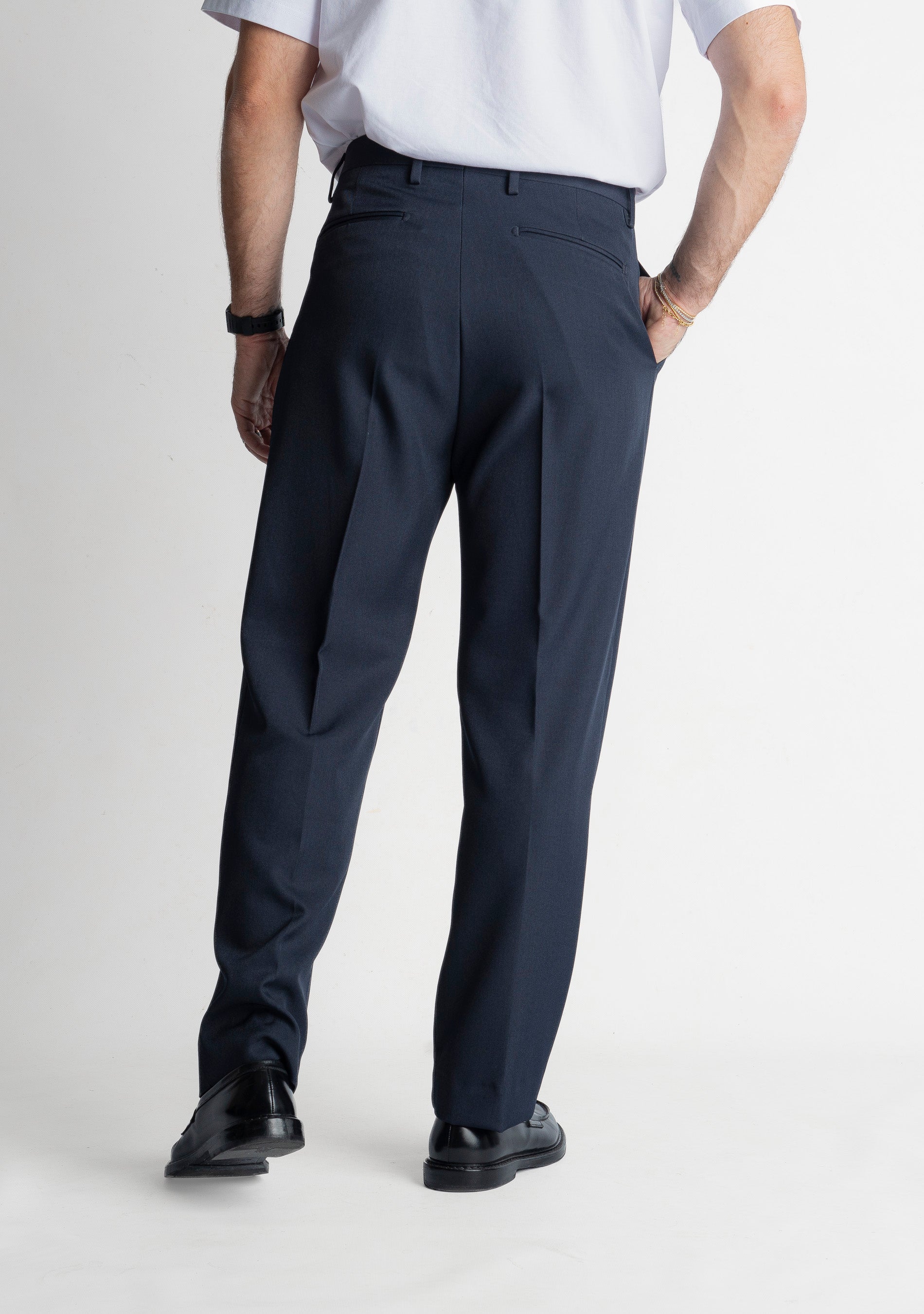 Pantalone Fondo Ampio Beverly TO8015 Blu