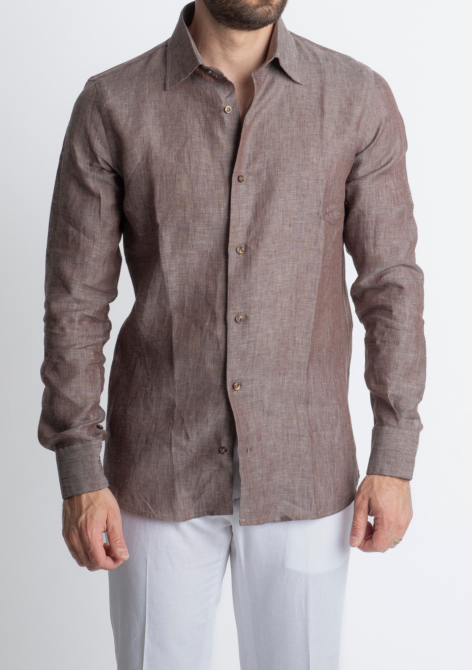 Camicia 100% Lino Irlandese Moro