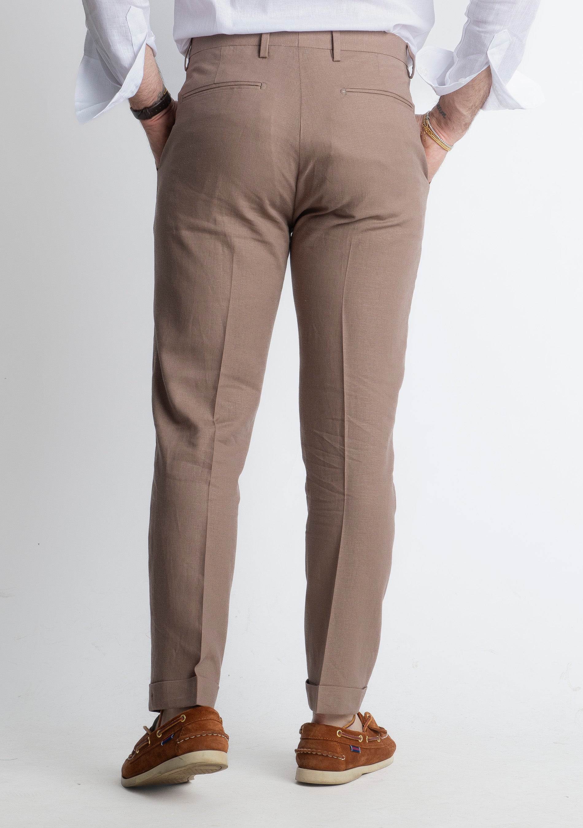 Pantalone in Lino TO8030 Terra