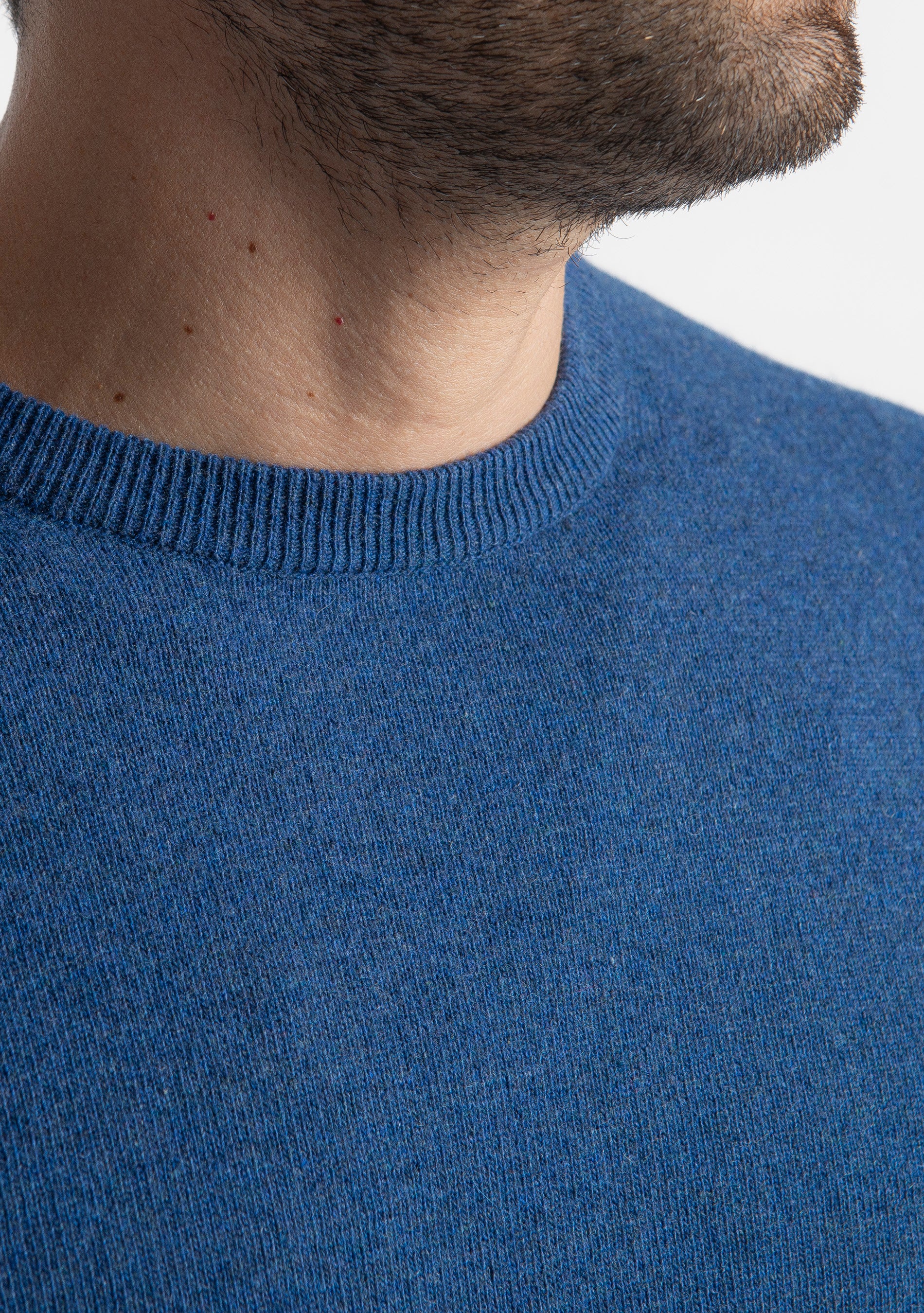 Maglioncino Girocollo Misto Cachemire Jeans