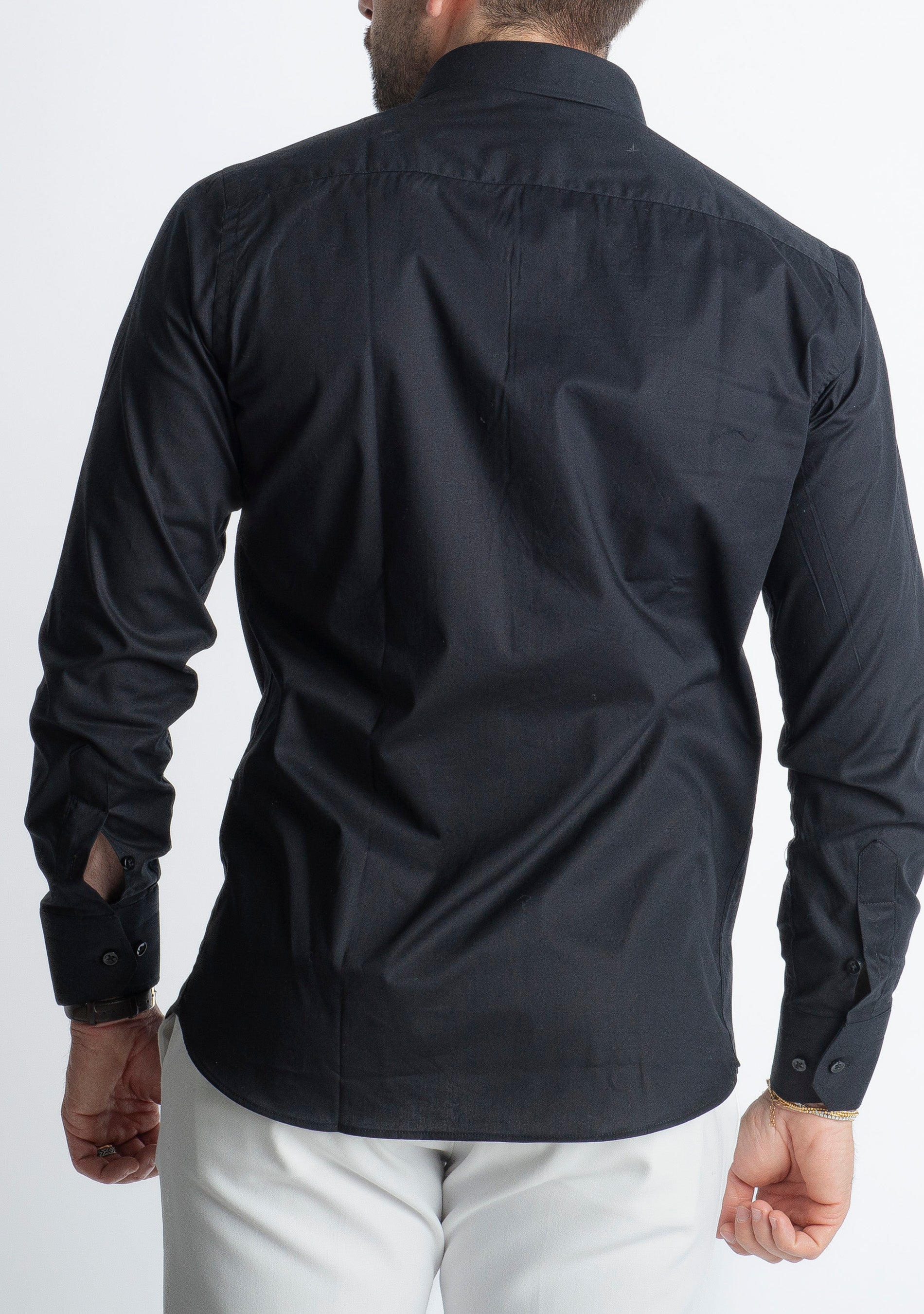 Camicia Tinta Unita Nera