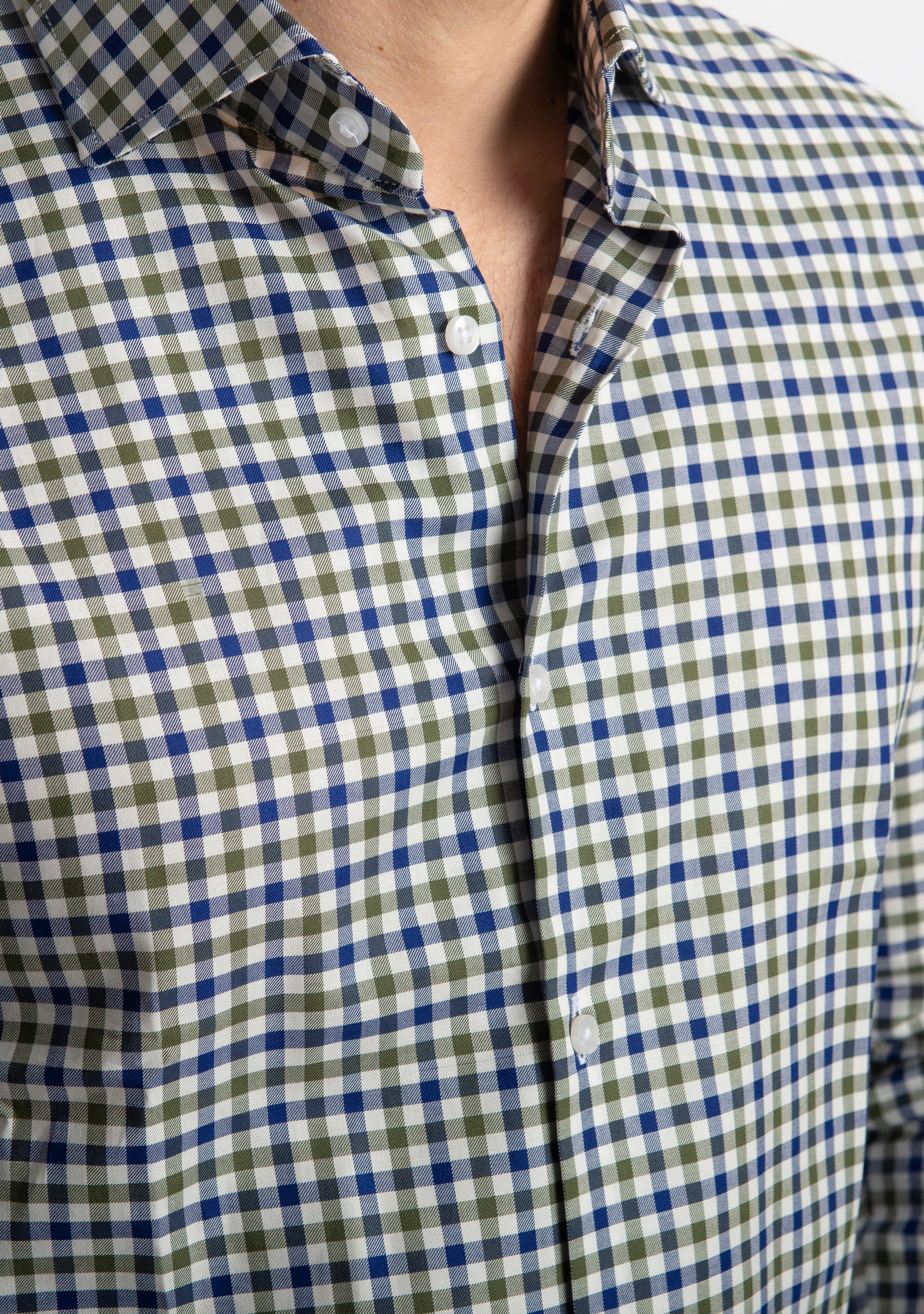 Camicia Quadri Blu-Verde