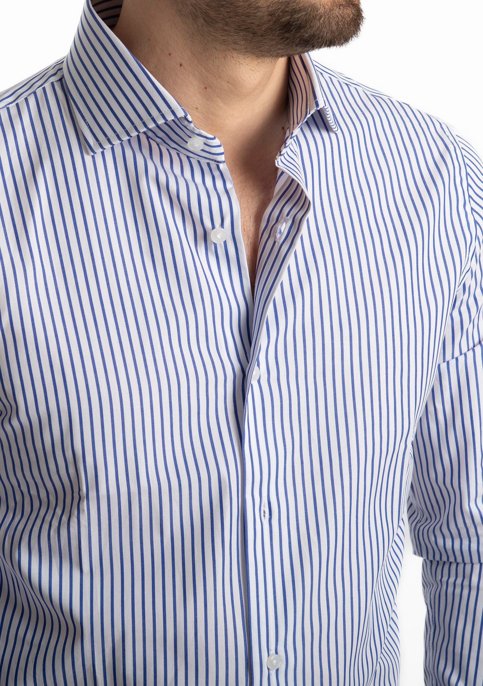 Camicia Rigata Blu