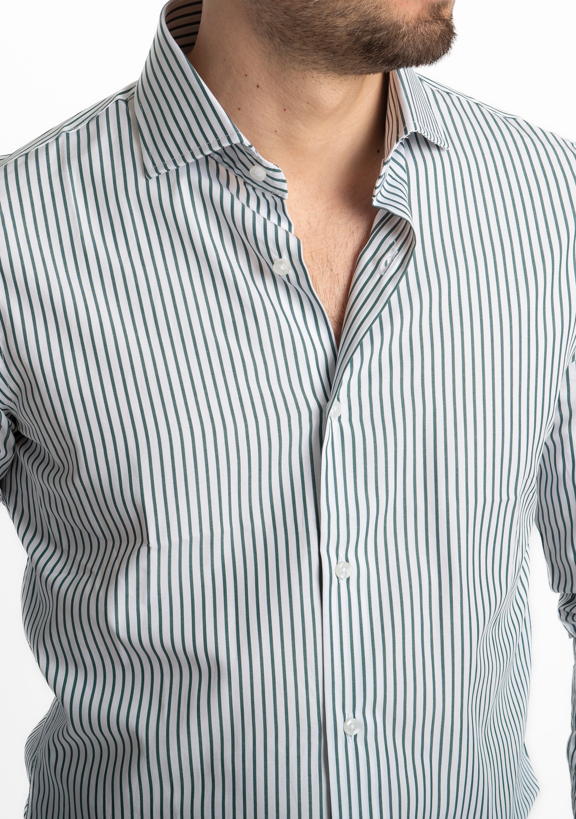 Camicia Rigata Verde