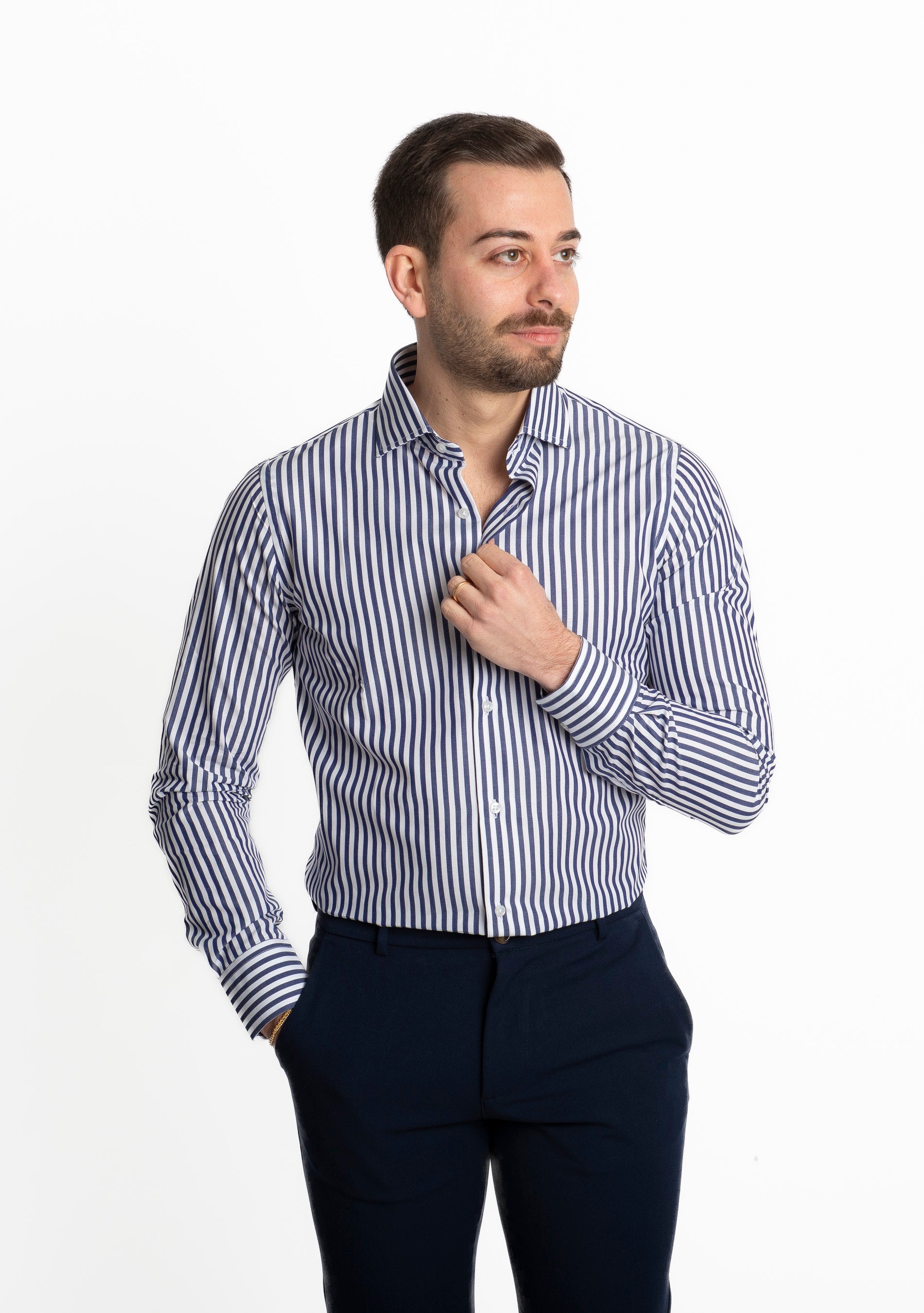 Camicia Rigo Largo Blu Notte