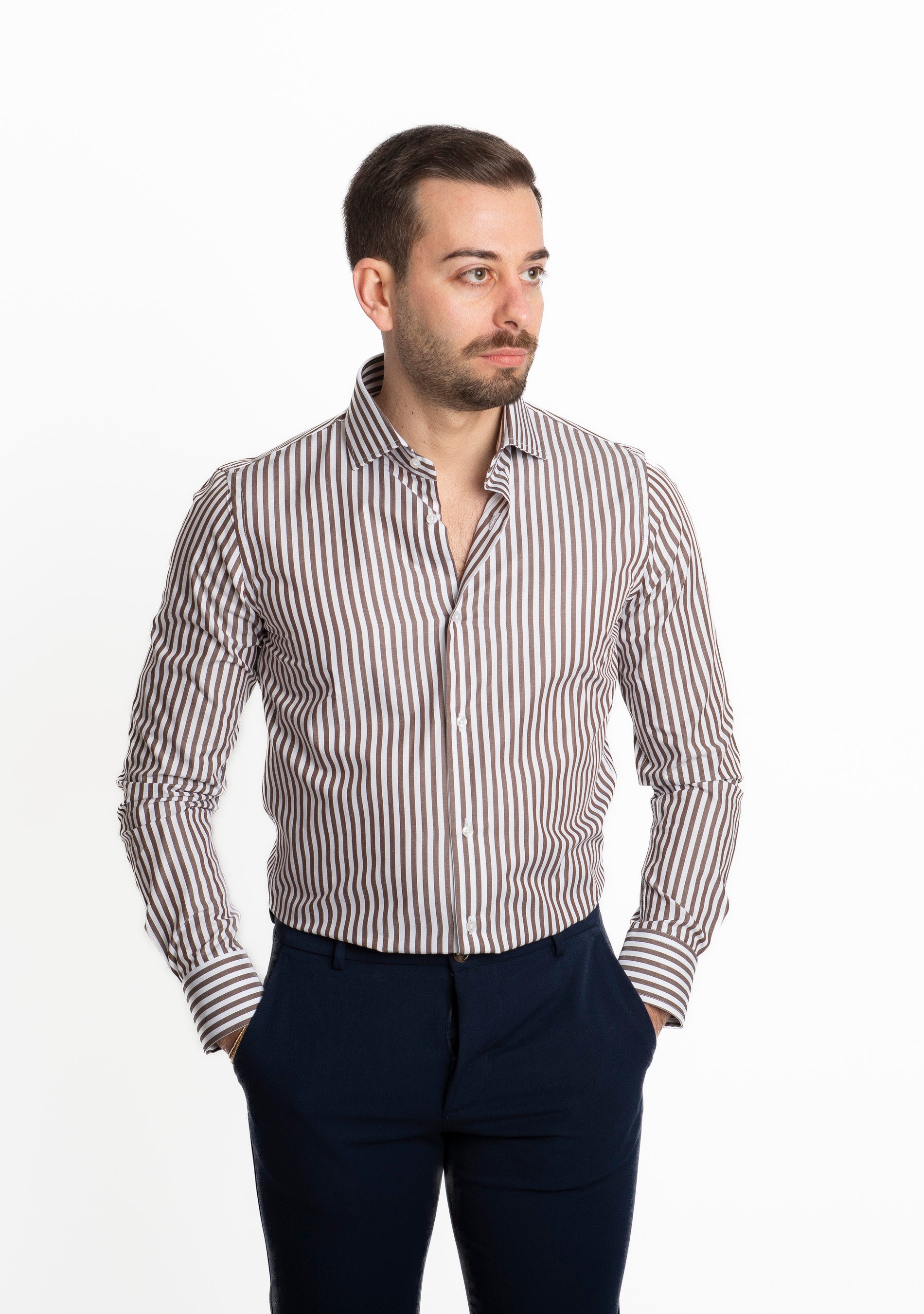 Camicia Rigo Largo Marrone