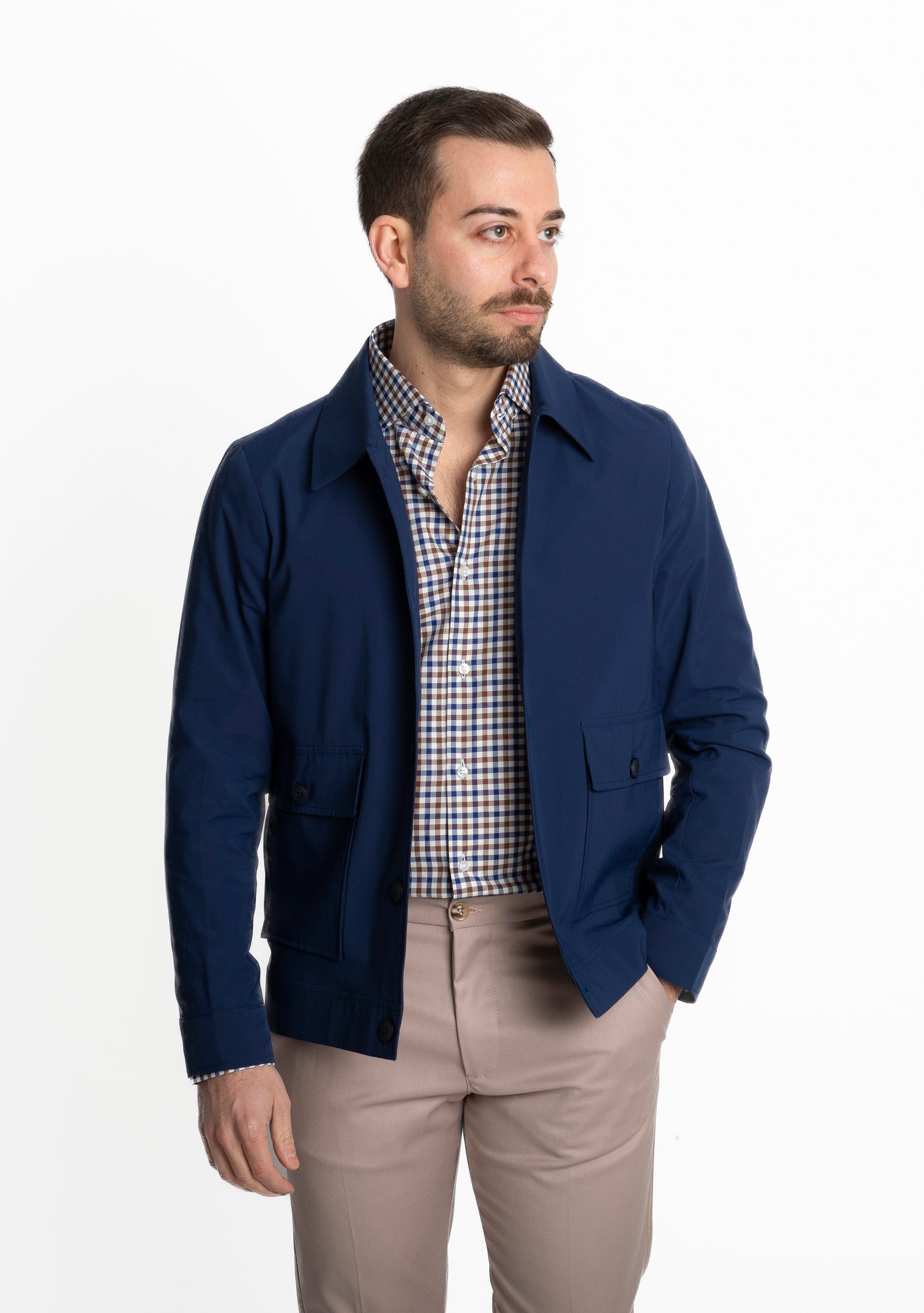 Camicia Quadri Blu-Marrone