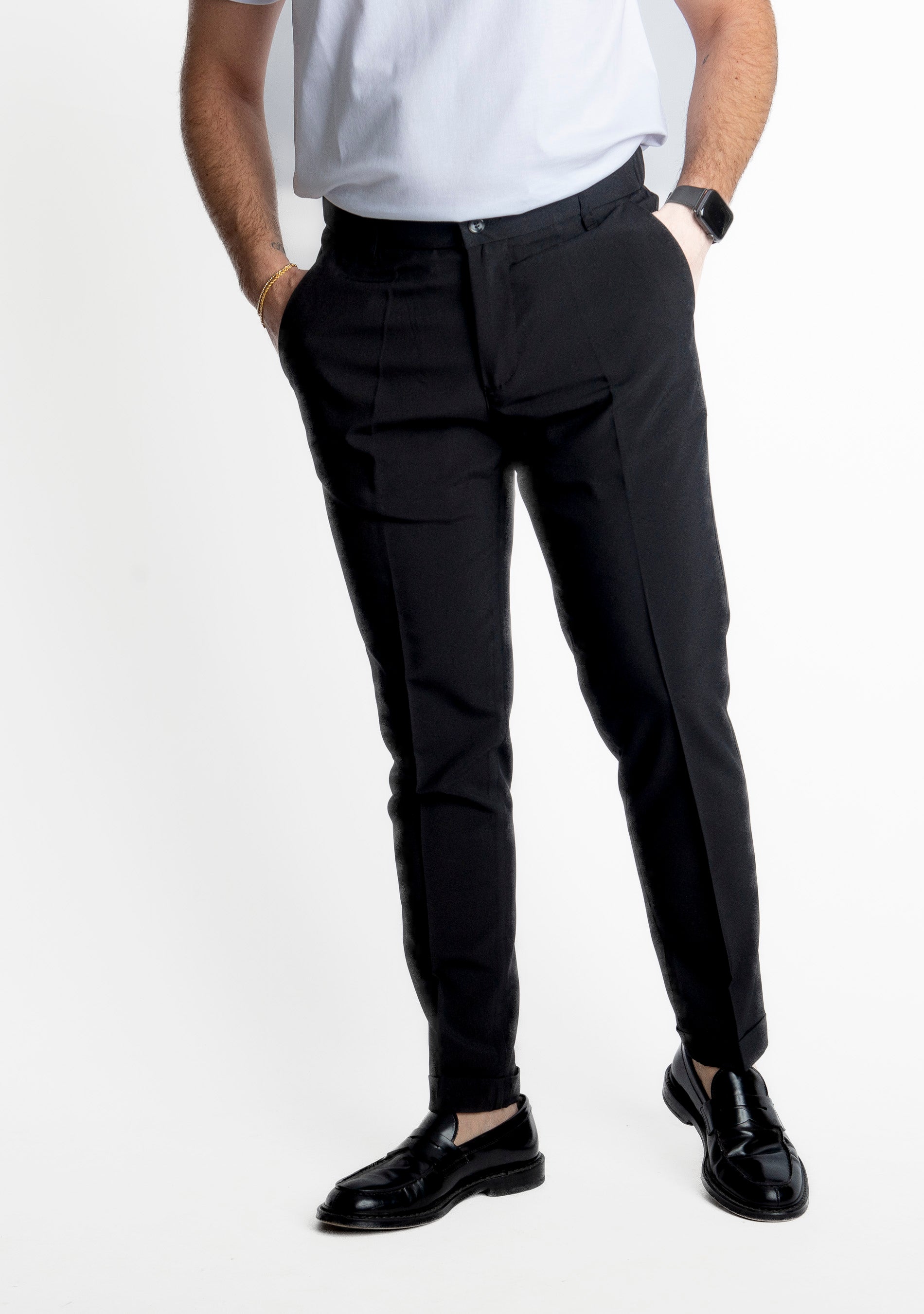 Pantalone 8007 con Elastico Nero