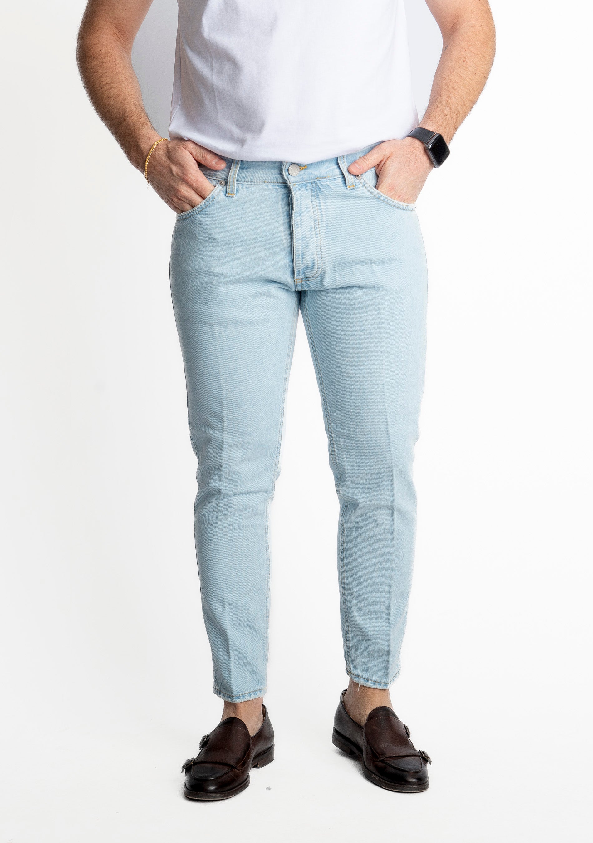 Jeans Uomo Slim Fit Marmorizzato