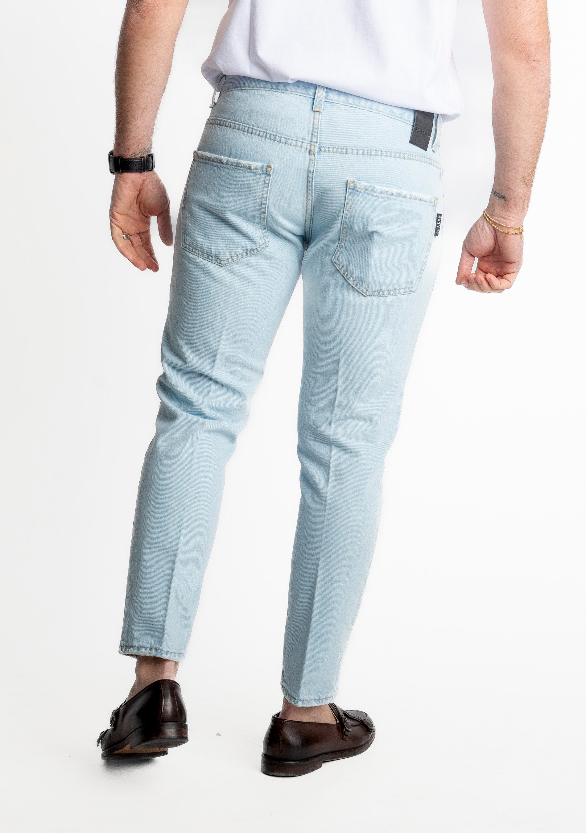 Jeans Uomo Slim Fit Marmorizzato