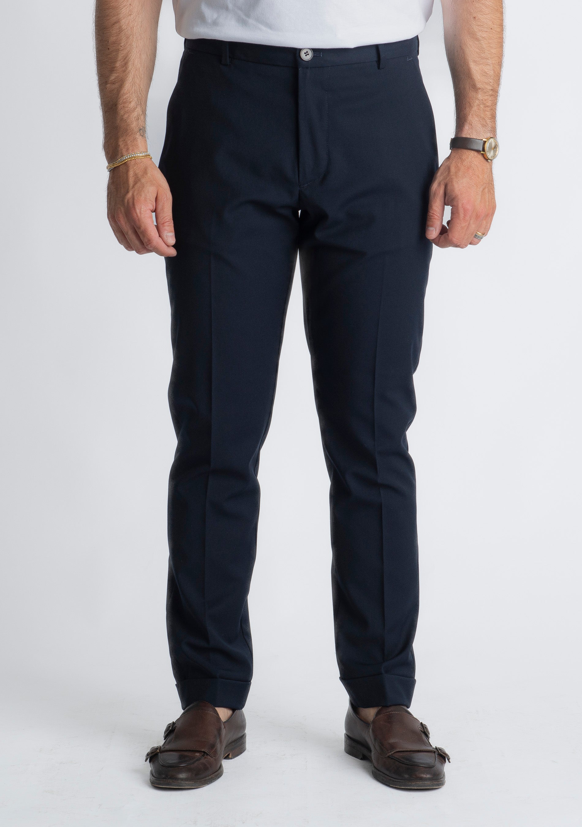 Pantalone Napoli Fresco Lana Blu