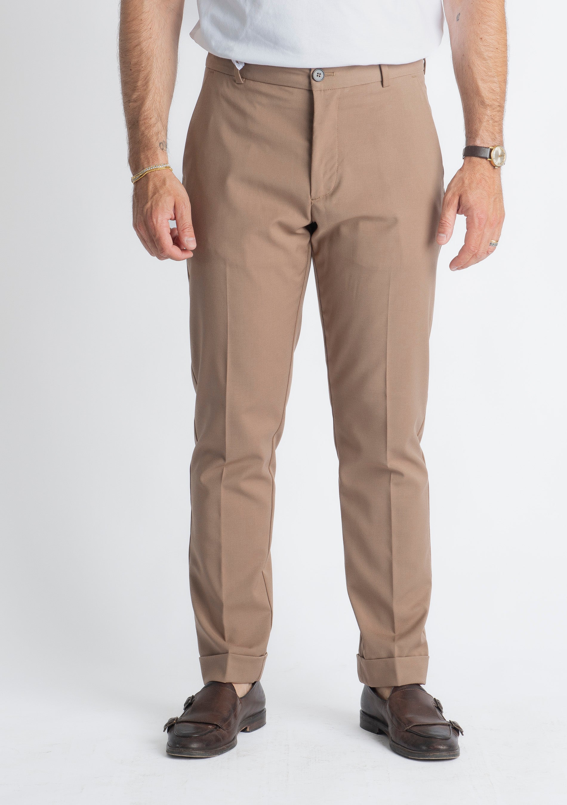 Pantalone Napoli Fresco Lana Nocciola