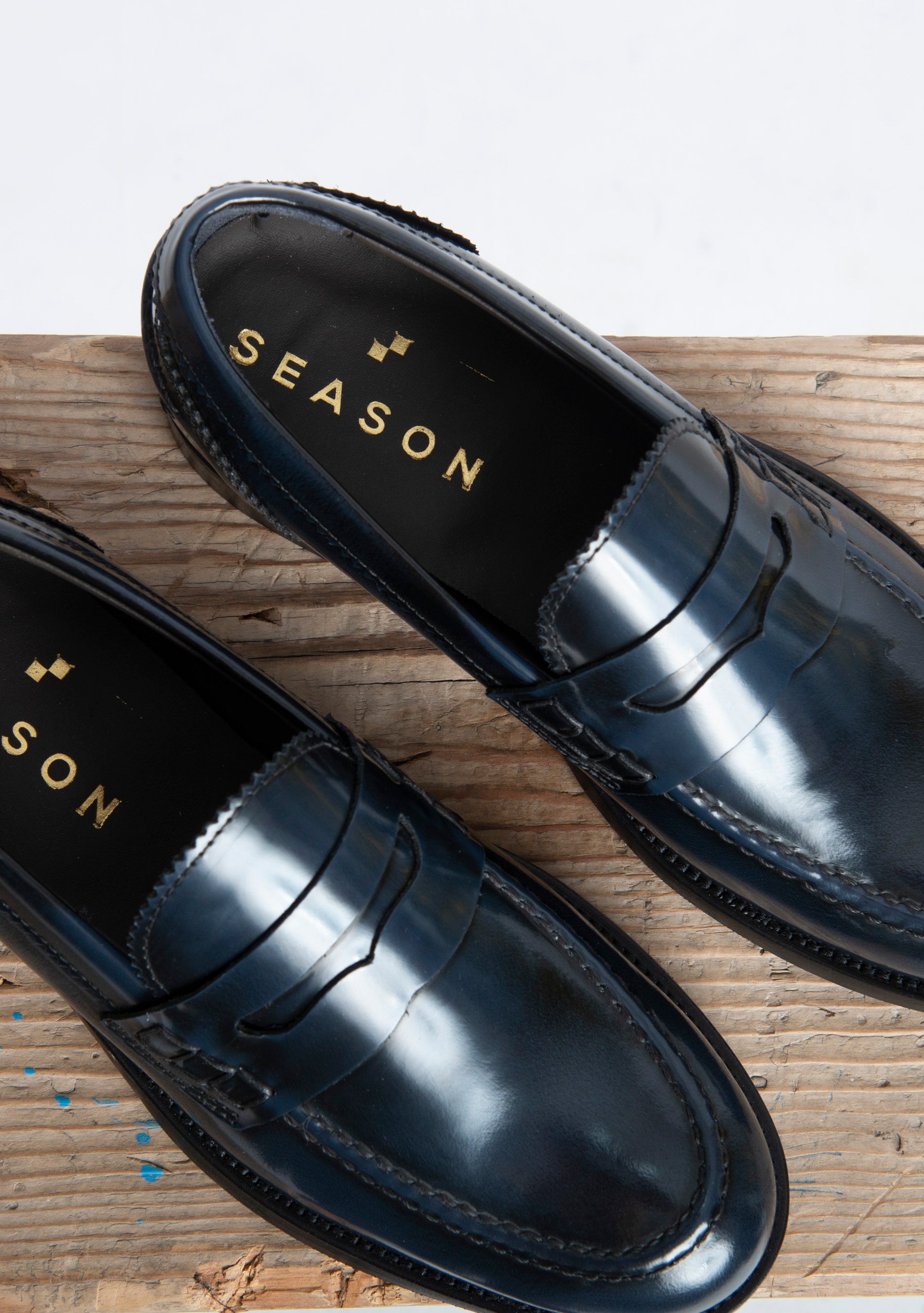 Mocassino Uomo College in Pelle Blu