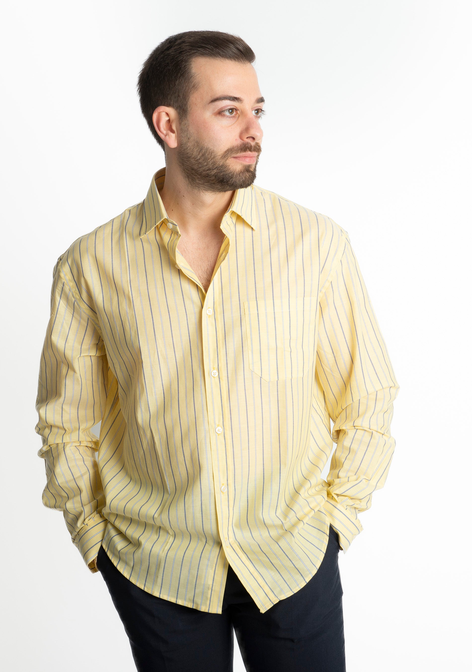 Over Shirt Rigata 1024 Gialla