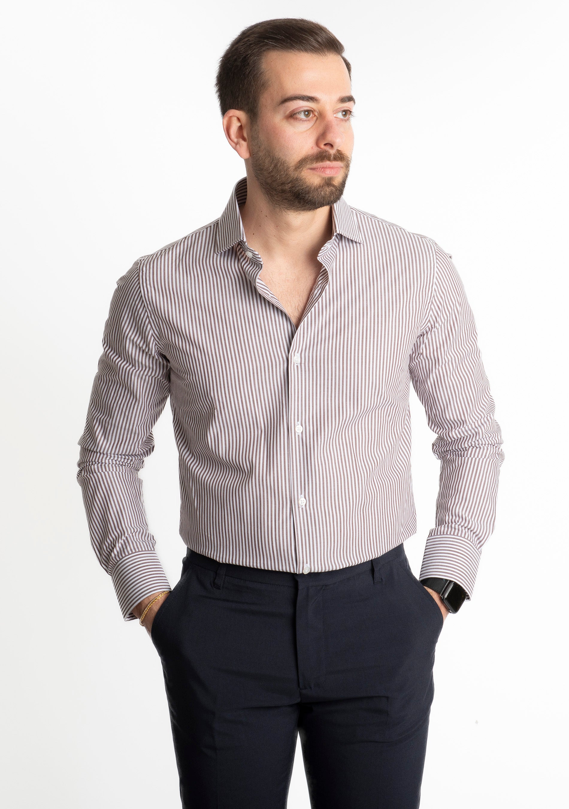Camicia Cilento Rigo Marrone