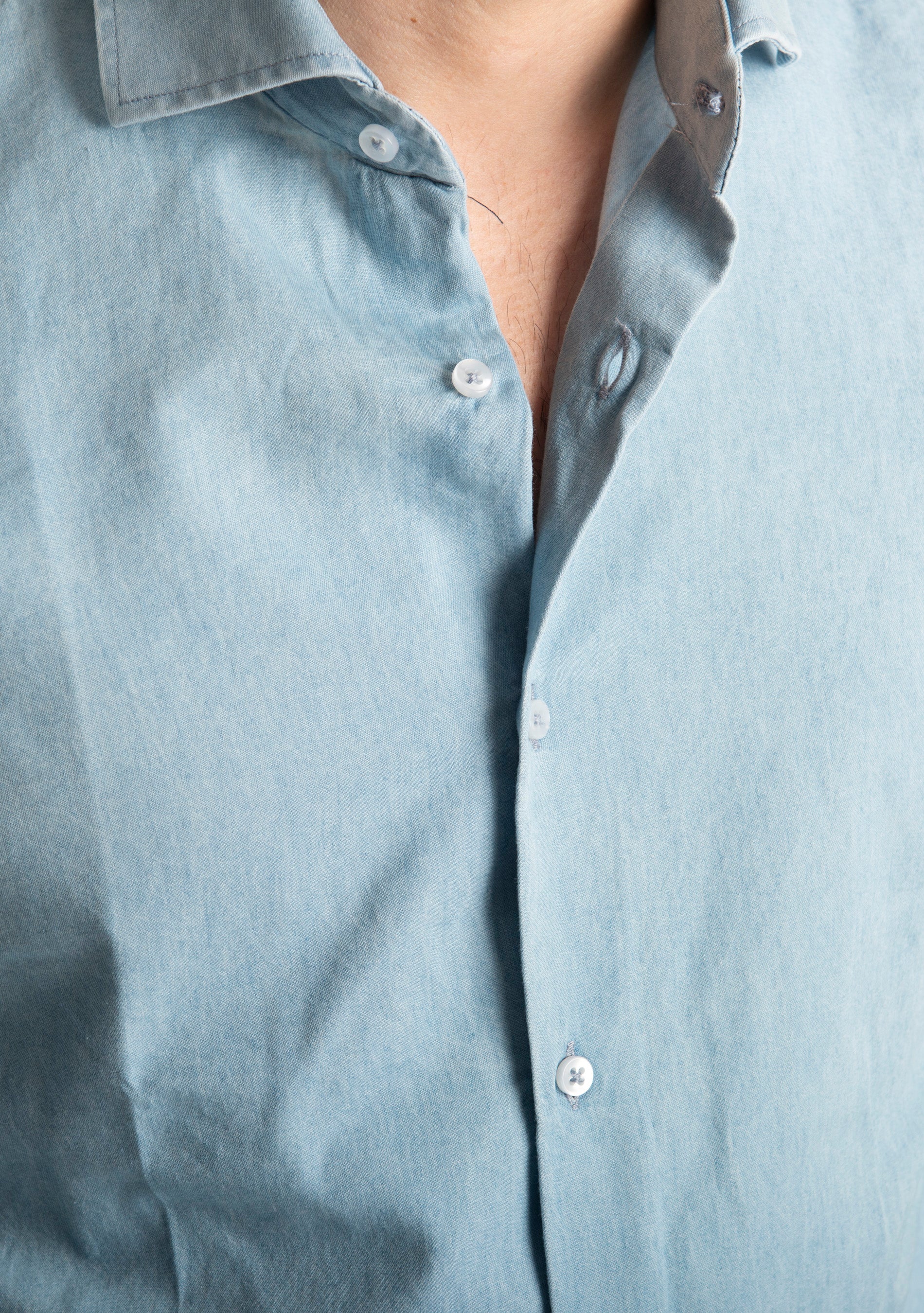 Camicia Denim Lavaggio Chiaro