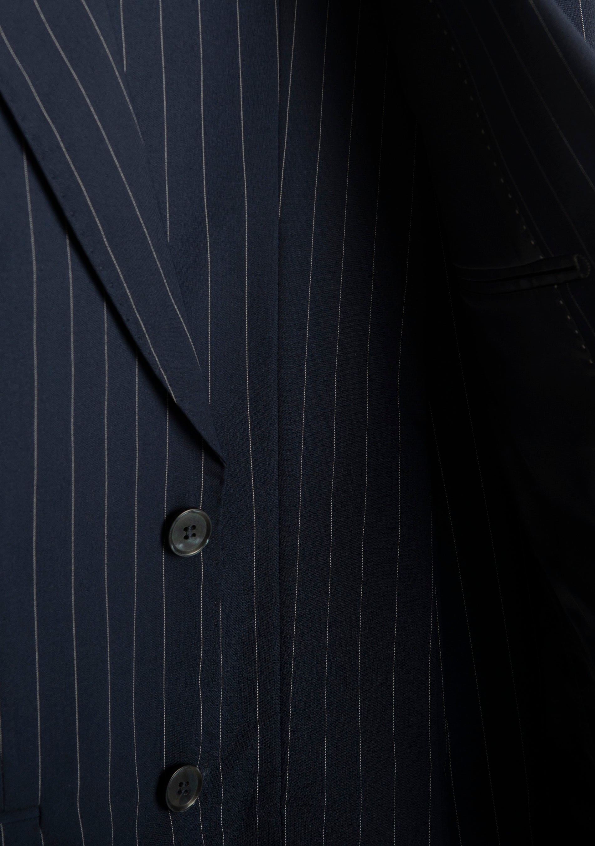 Abito Mono Petto Gessato Blu