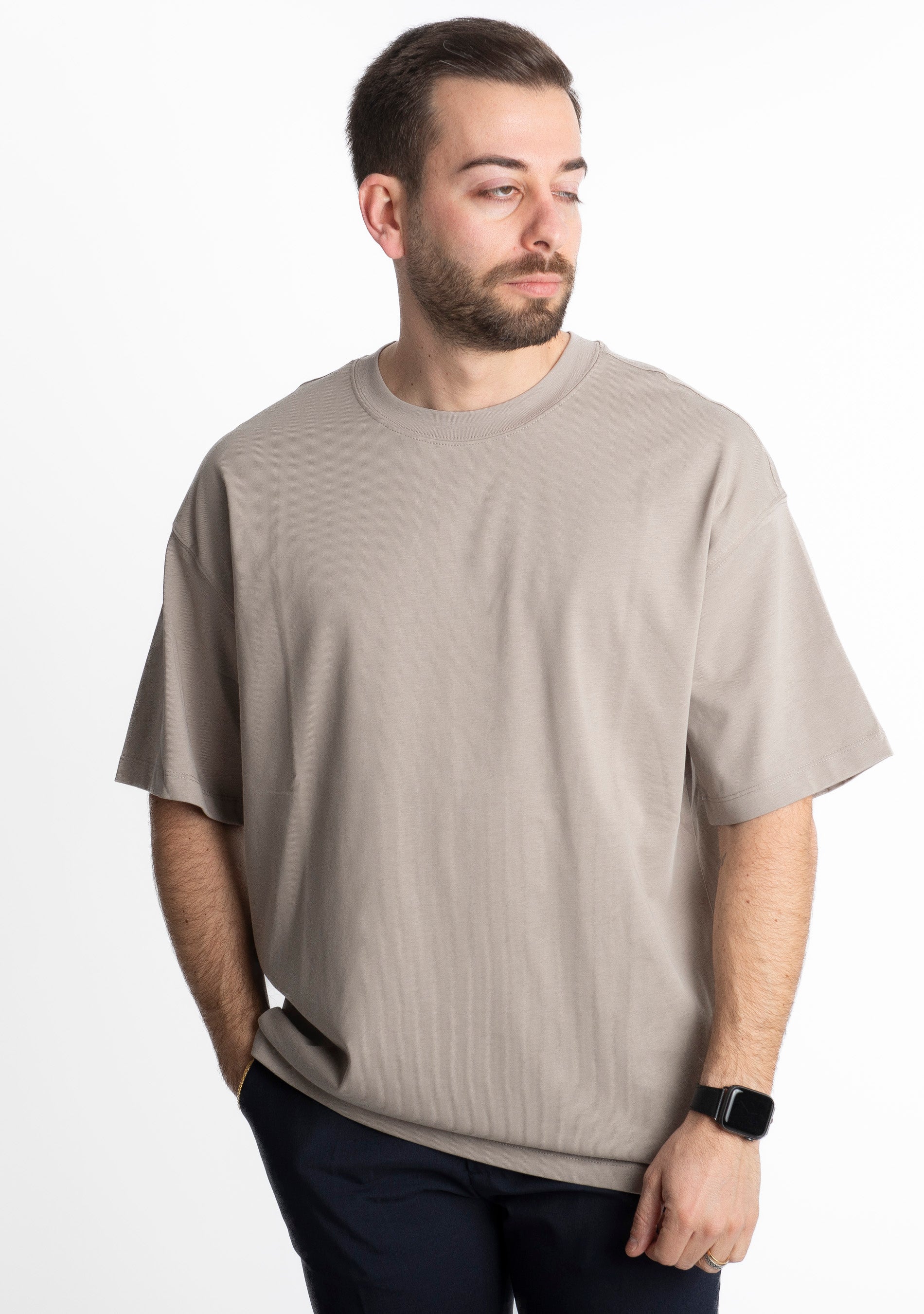 T-Shirt Basic Relax Fit Sabbia