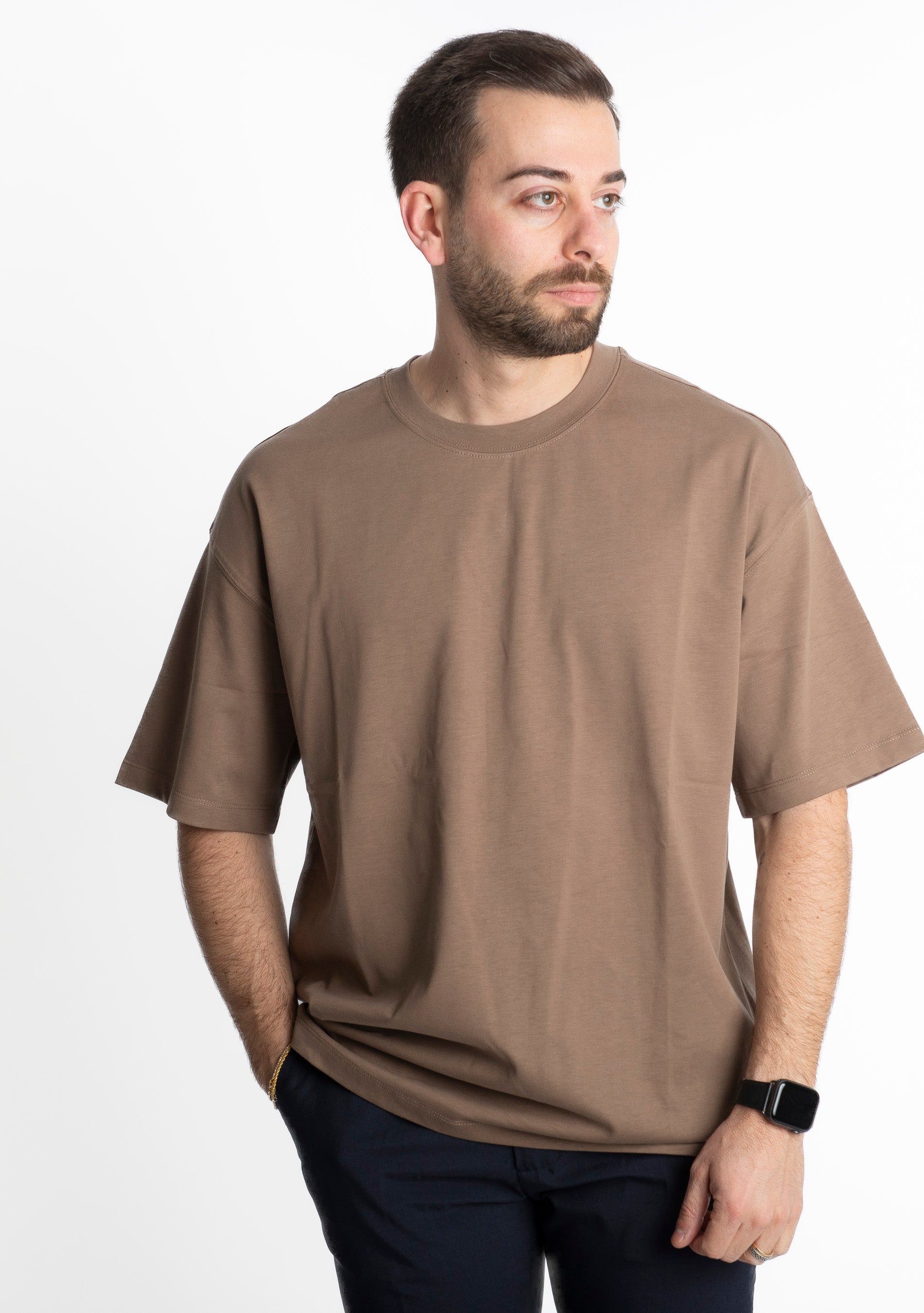 T-Shirt Basic Relax Fit Marrone