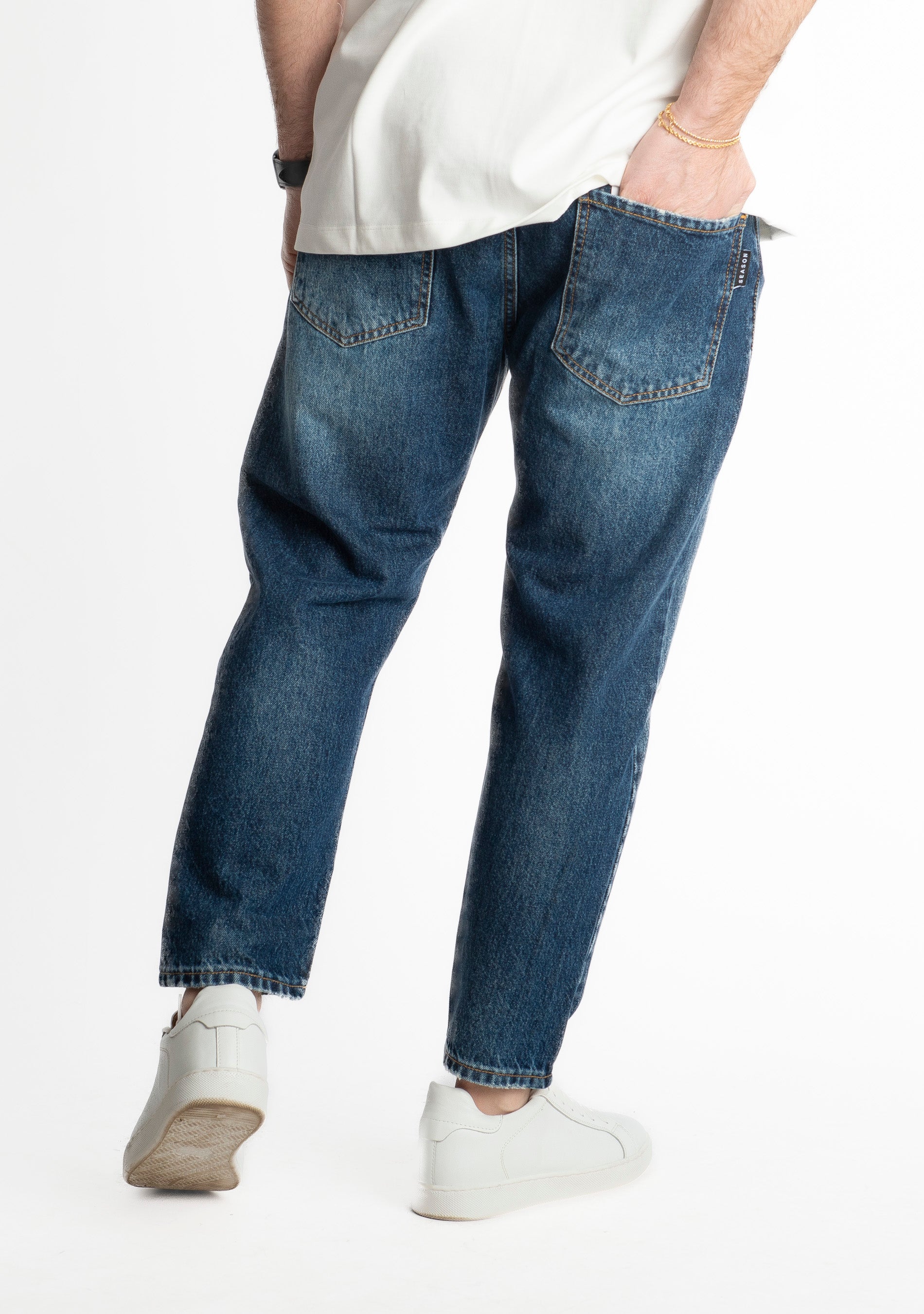 Jeans Uomo Carrot Fit s132 Taglio Ginocchio
