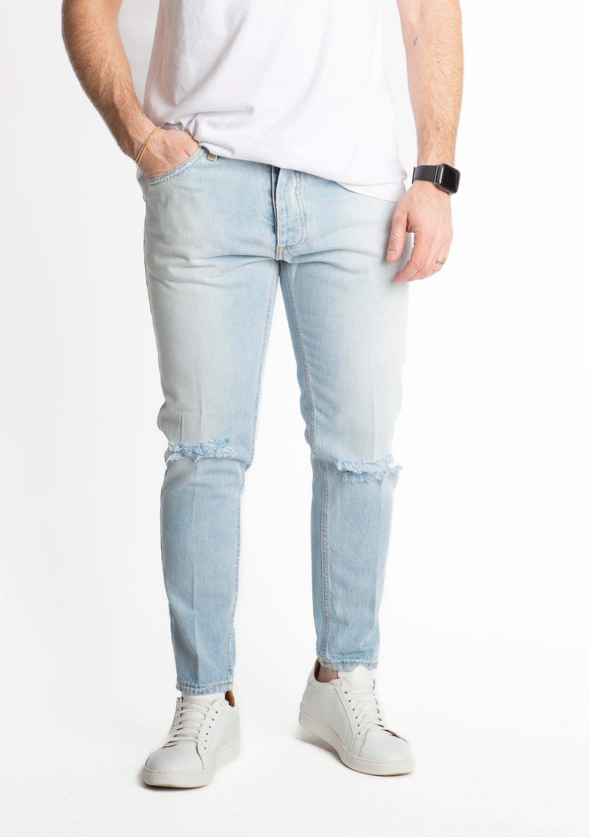 Jeans Slim Fit S133 Taglio Ginocchio
