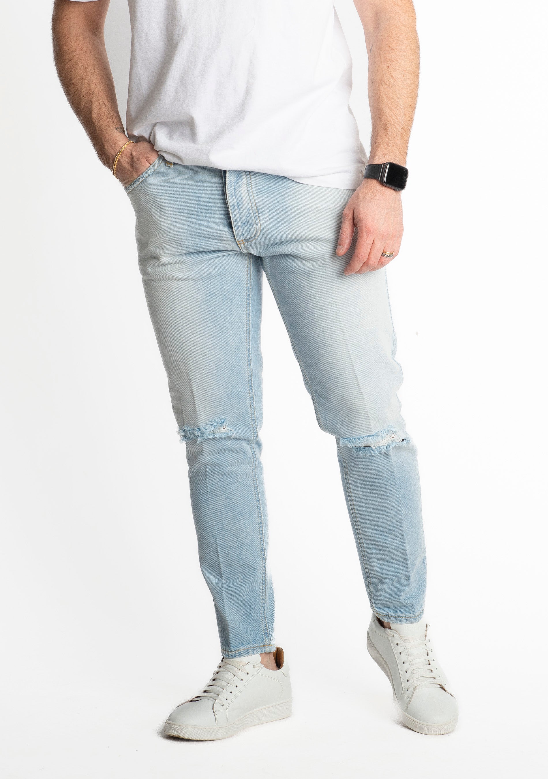 Jeans Slim Fit S133 Taglio Ginocchio