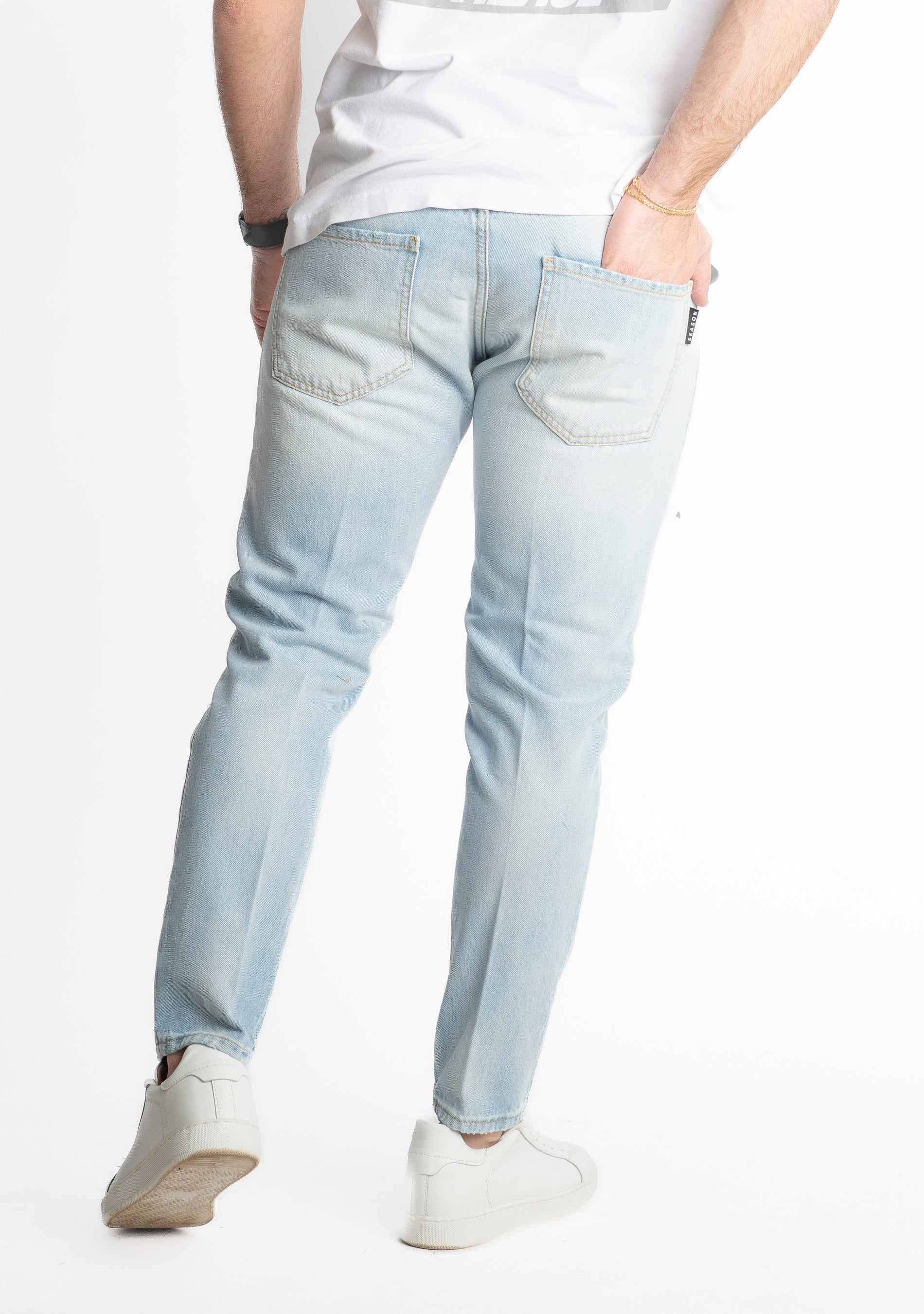 Jeans Slim Fit S133 Taglio Ginocchio