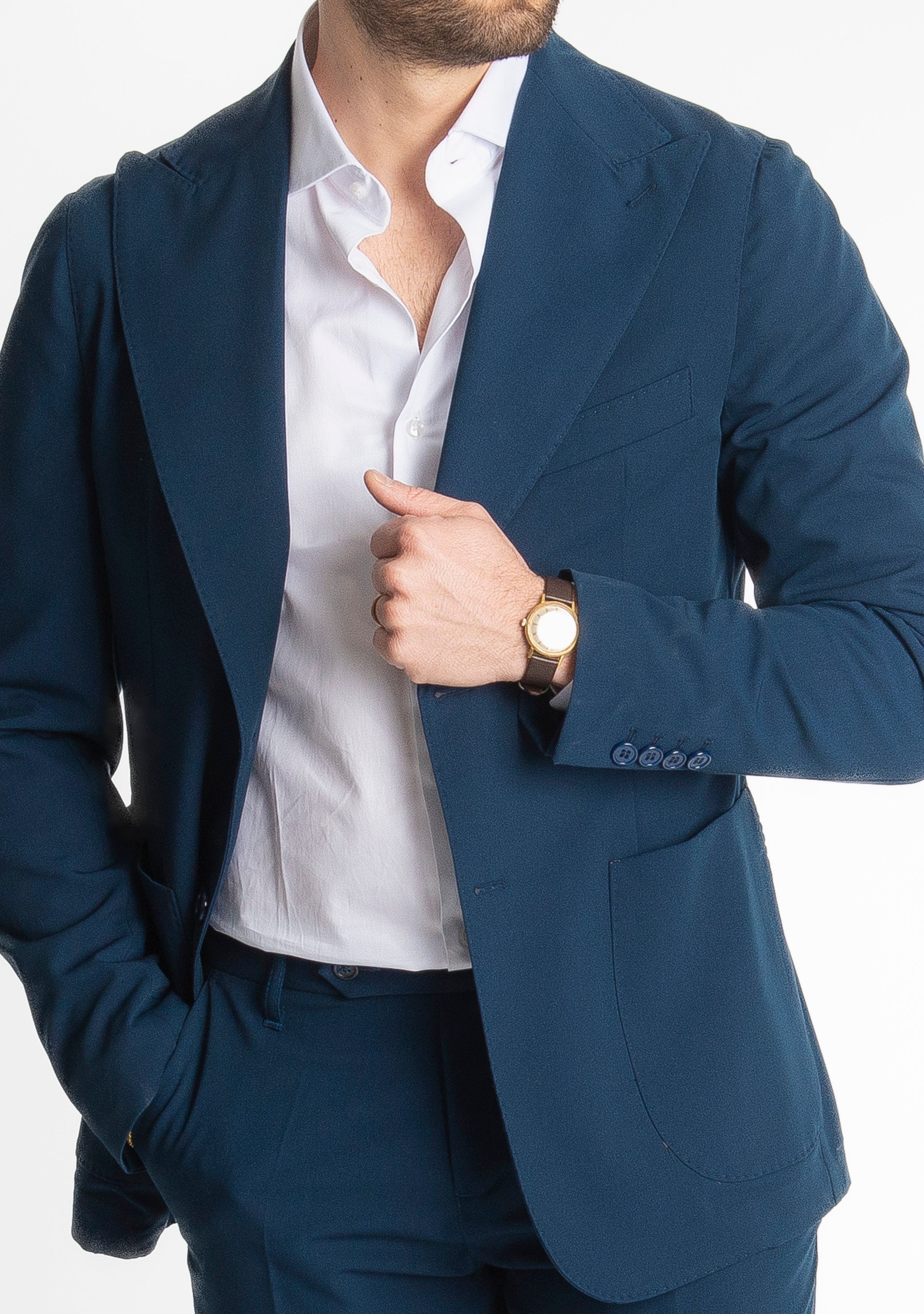 Abito Miller Mono Petto Blu Navy