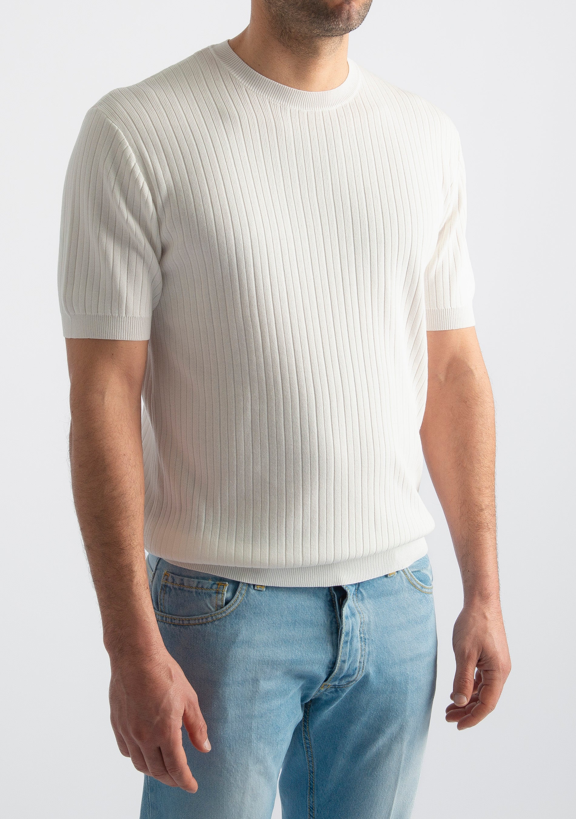 T-Shirt Rigata Bianco