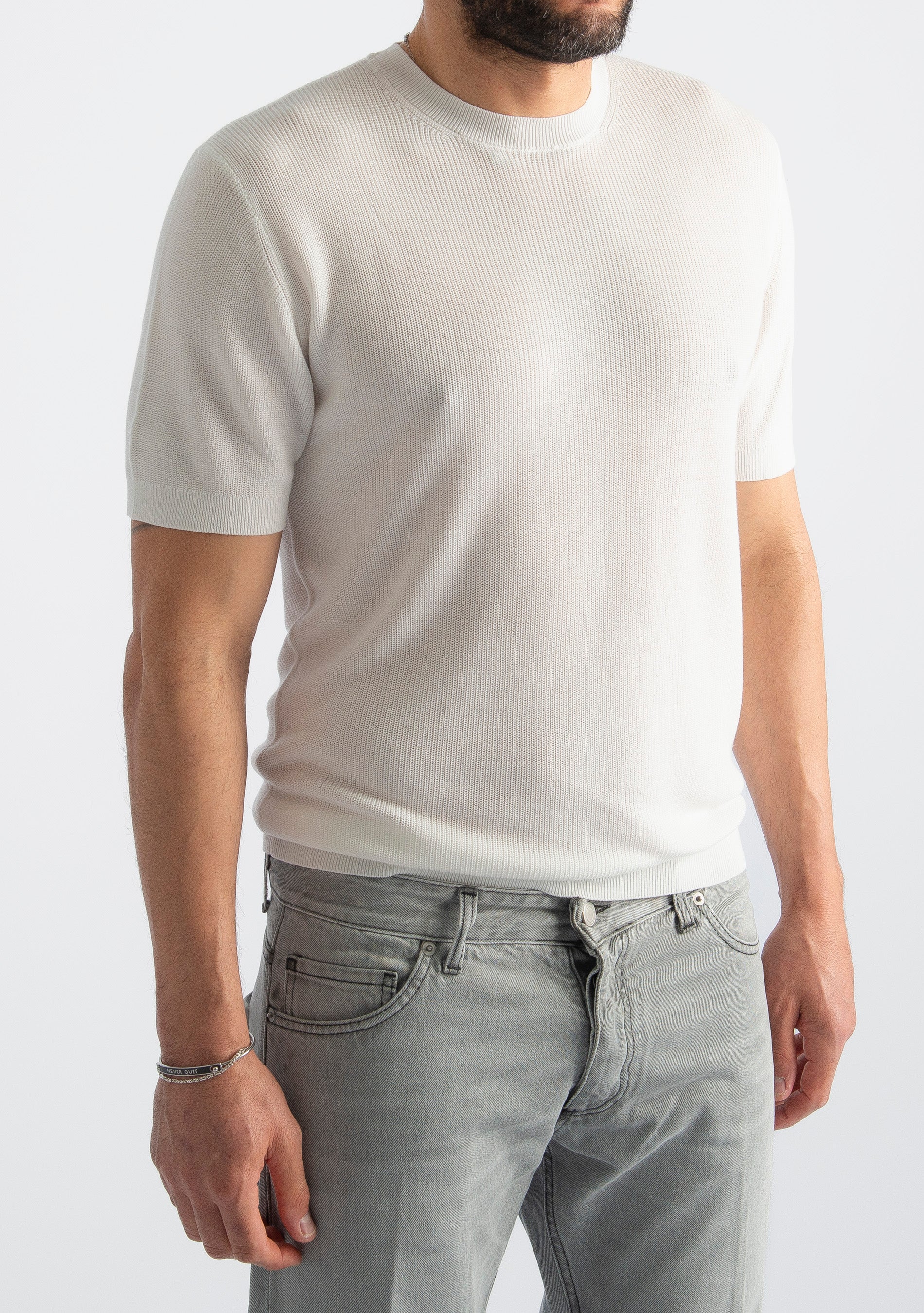 T-Shirt Girocollo Costa Inglese Bianco