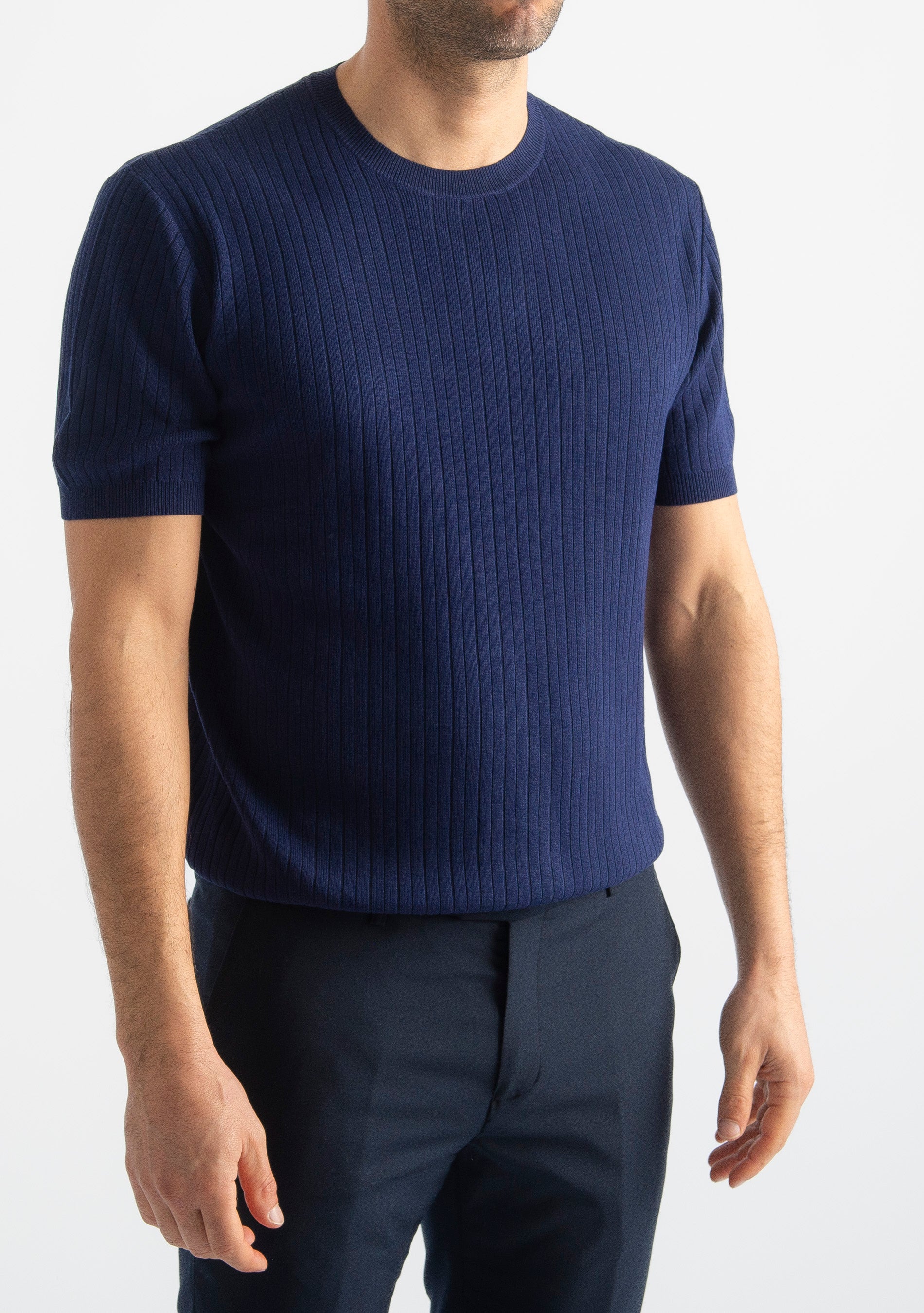 T-Shirt Rigata Blu